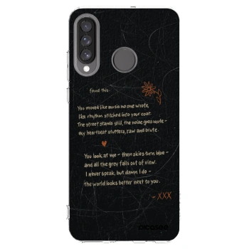 Picasee silikonska prozirna maskica za Huawei P30 Lite - POET