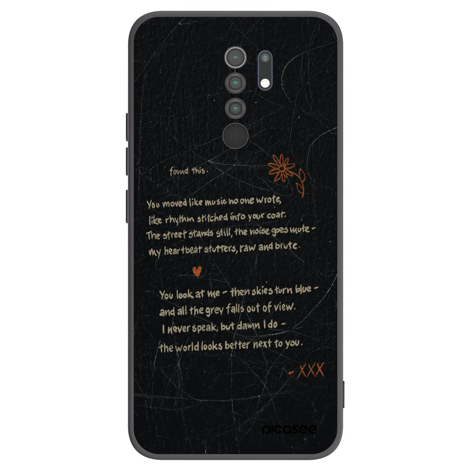 Picasee crna silikonska maskica za Xiaomi Redmi 9 - POET