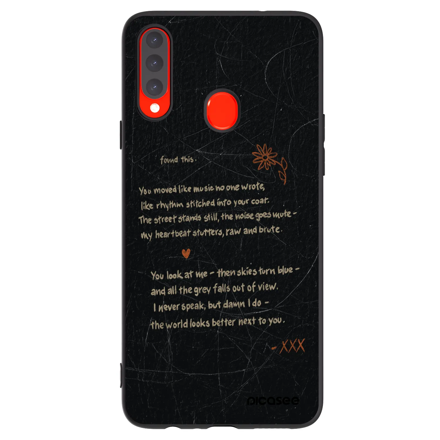 Picasee crna silikonska maskica za Samsung Galaxy A20s - POET