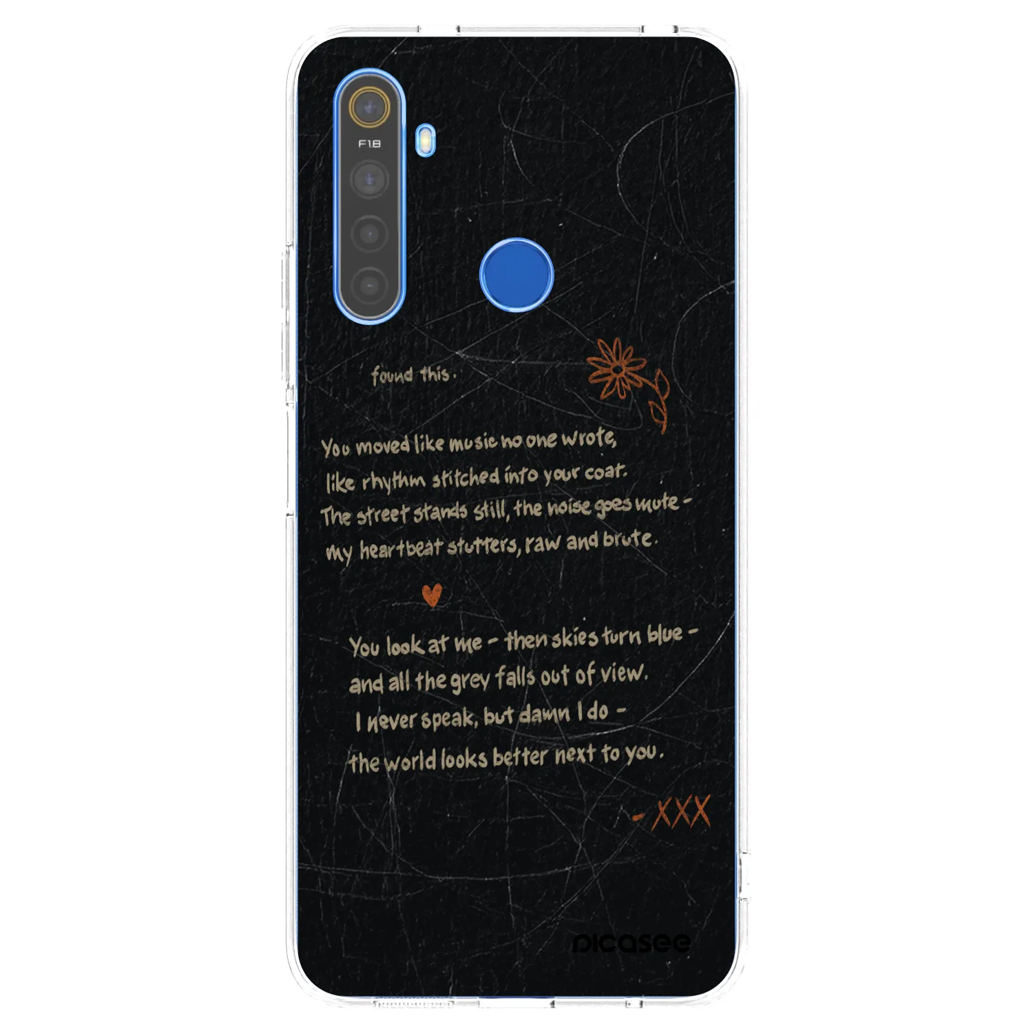 Picasee silikonska prozirna maskica za Realme 5 - POET