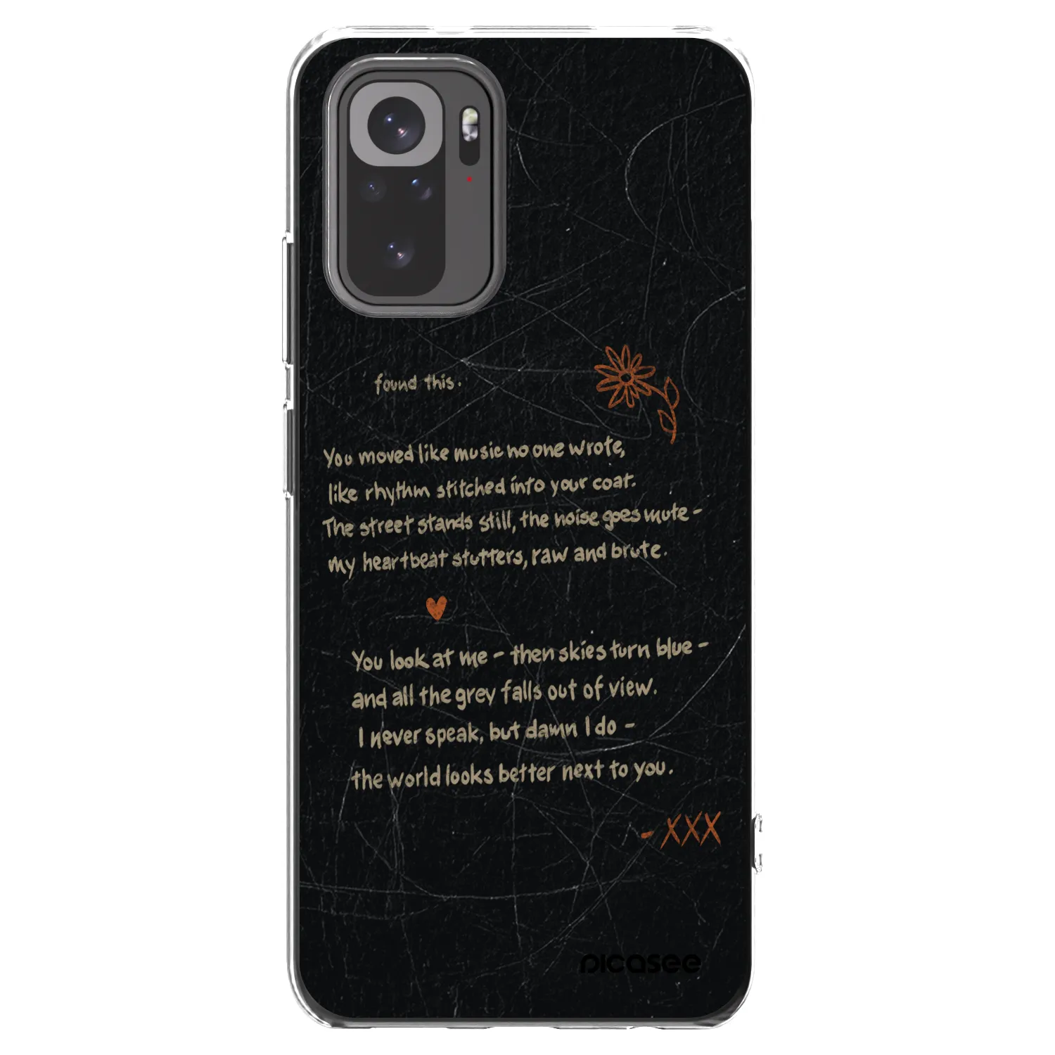Picasee silikonska prozirna maskica za Xiaomi Redmi Note 10 - POET