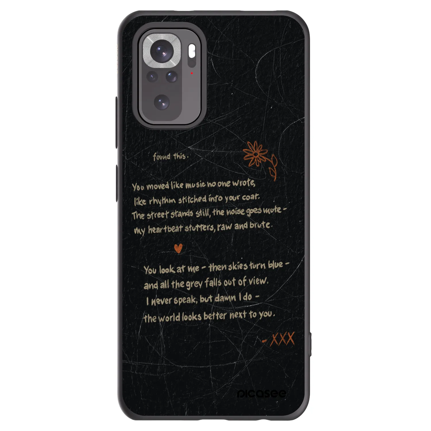 Picasee crna silikonska maskica za Xiaomi Redmi Note 10 - POET