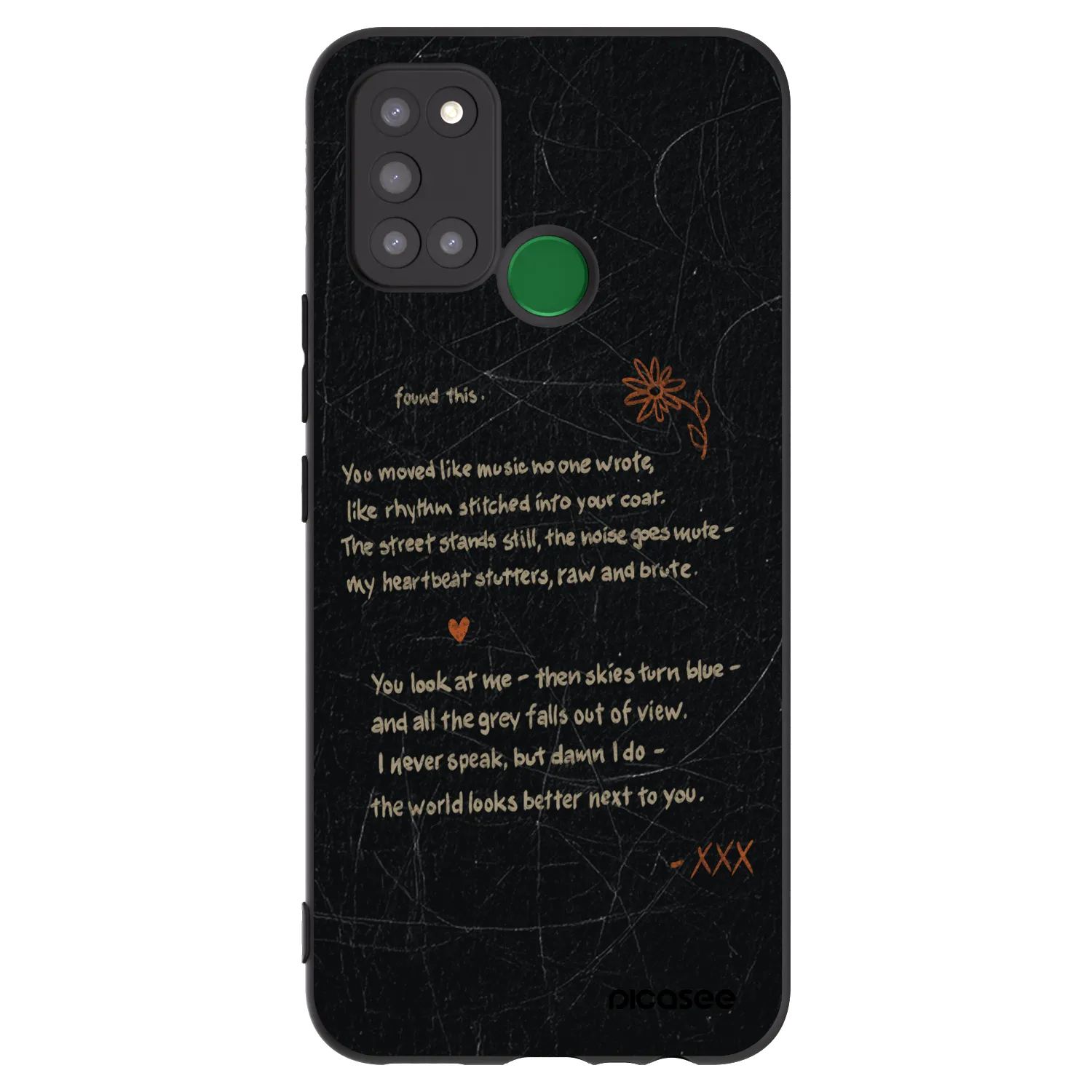 Picasee crna silikonska maskica za Realme 7i - POET