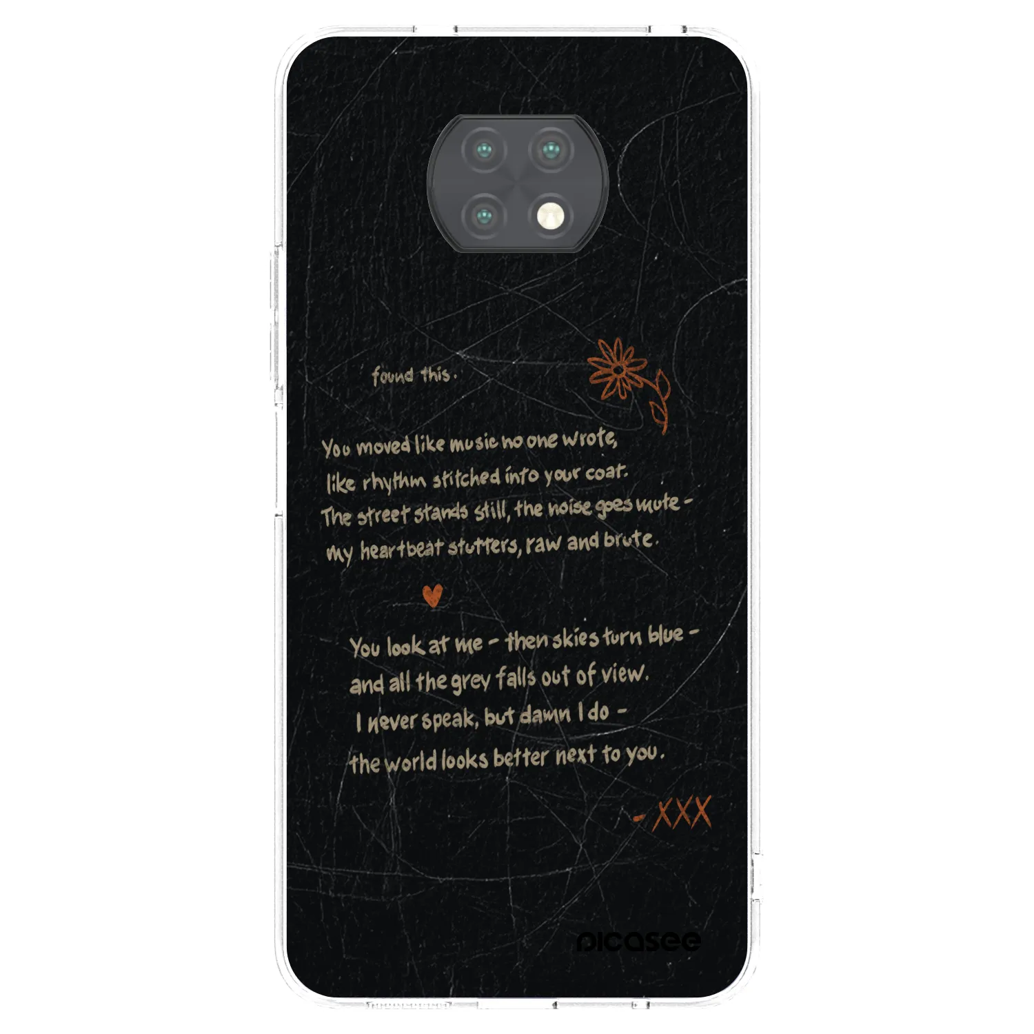 Picasee silikonska prozirna maskica za Xiaomi Redmi Note 9T - POET