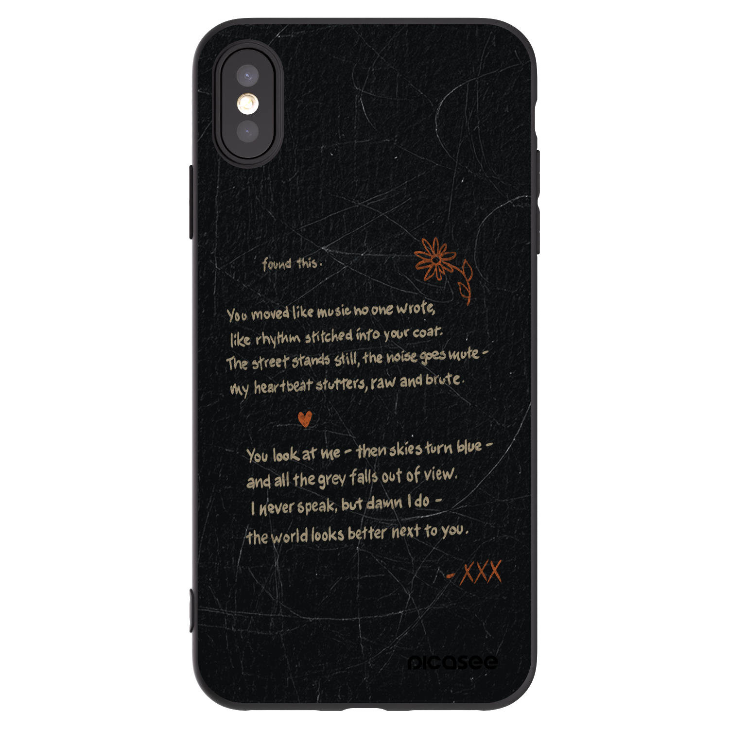 Picasee crna silikonska maskica za Apple iPhone XS Max - POET