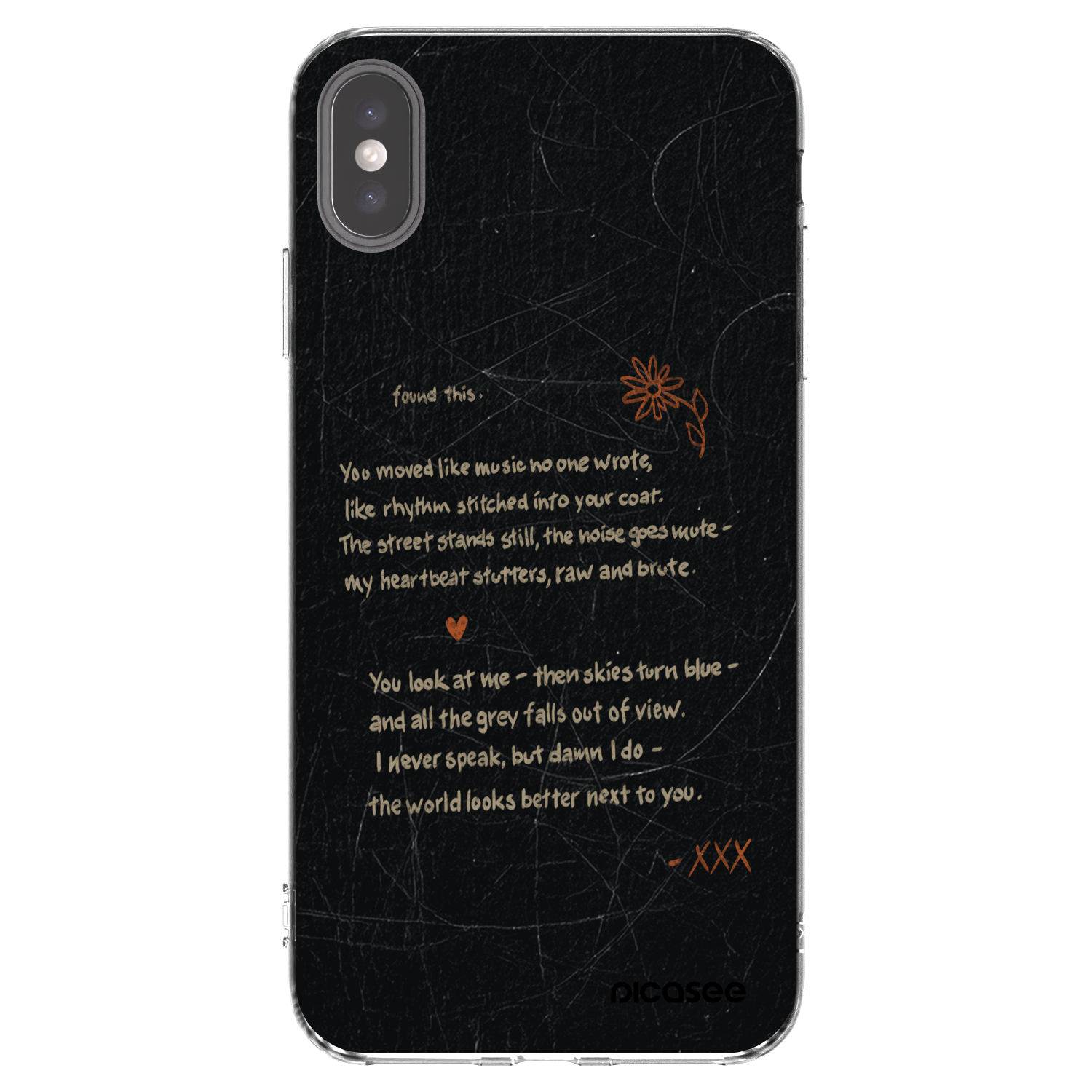 Picasee silikonska prozirna maskica za Apple iPhone XS Max - POET