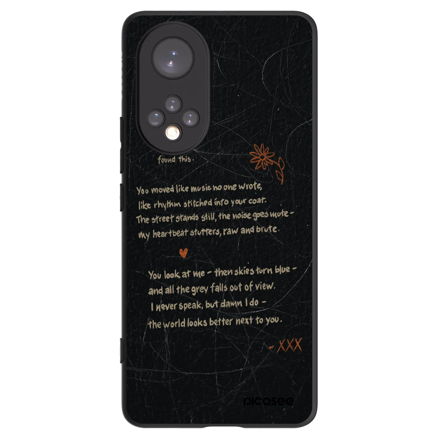 Picasee crna silikonska maskica za Honor 50 5G - POET