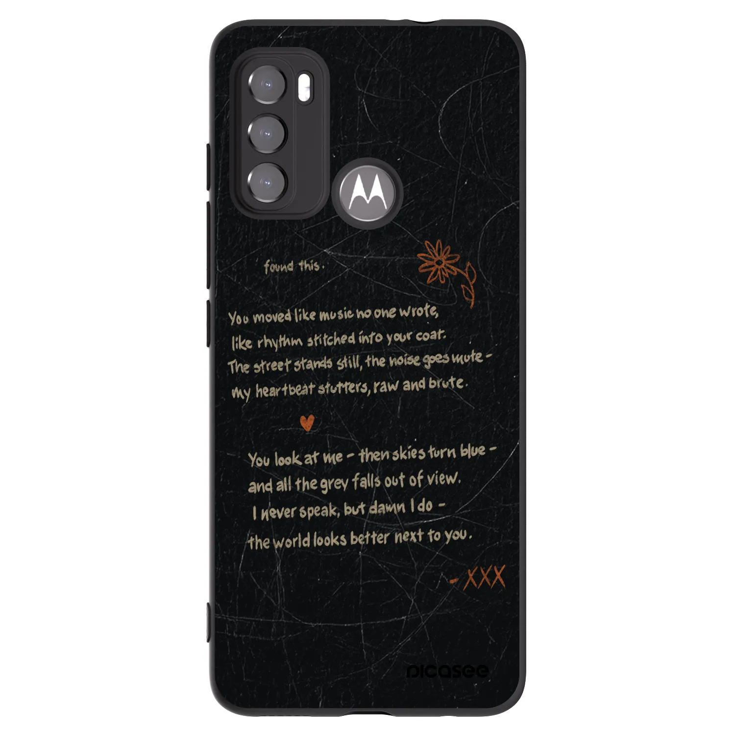 Picasee crna silikonska maskica za Motorola Moto G60 - POET