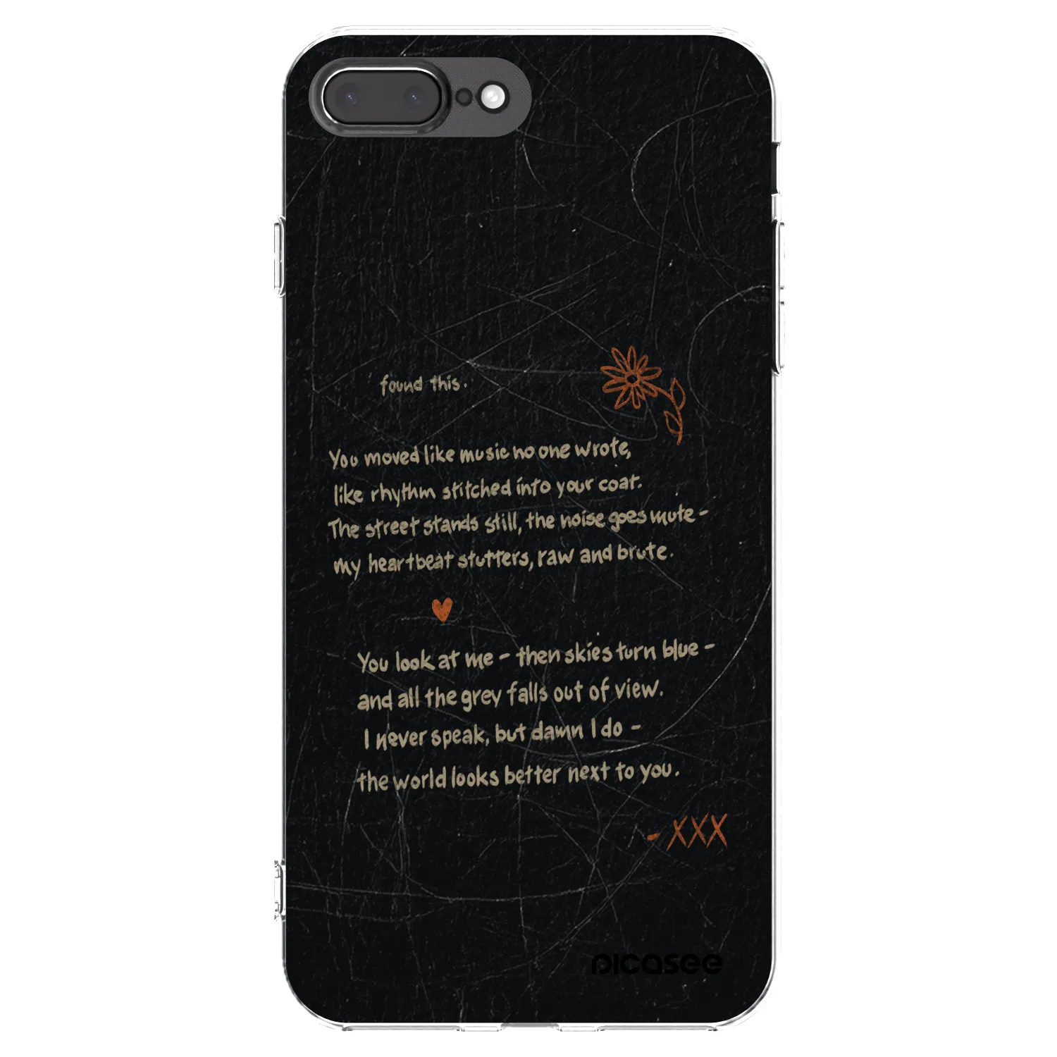 Picasee silikonska prozirna maskica za Apple iPhone 7 Plus - POET