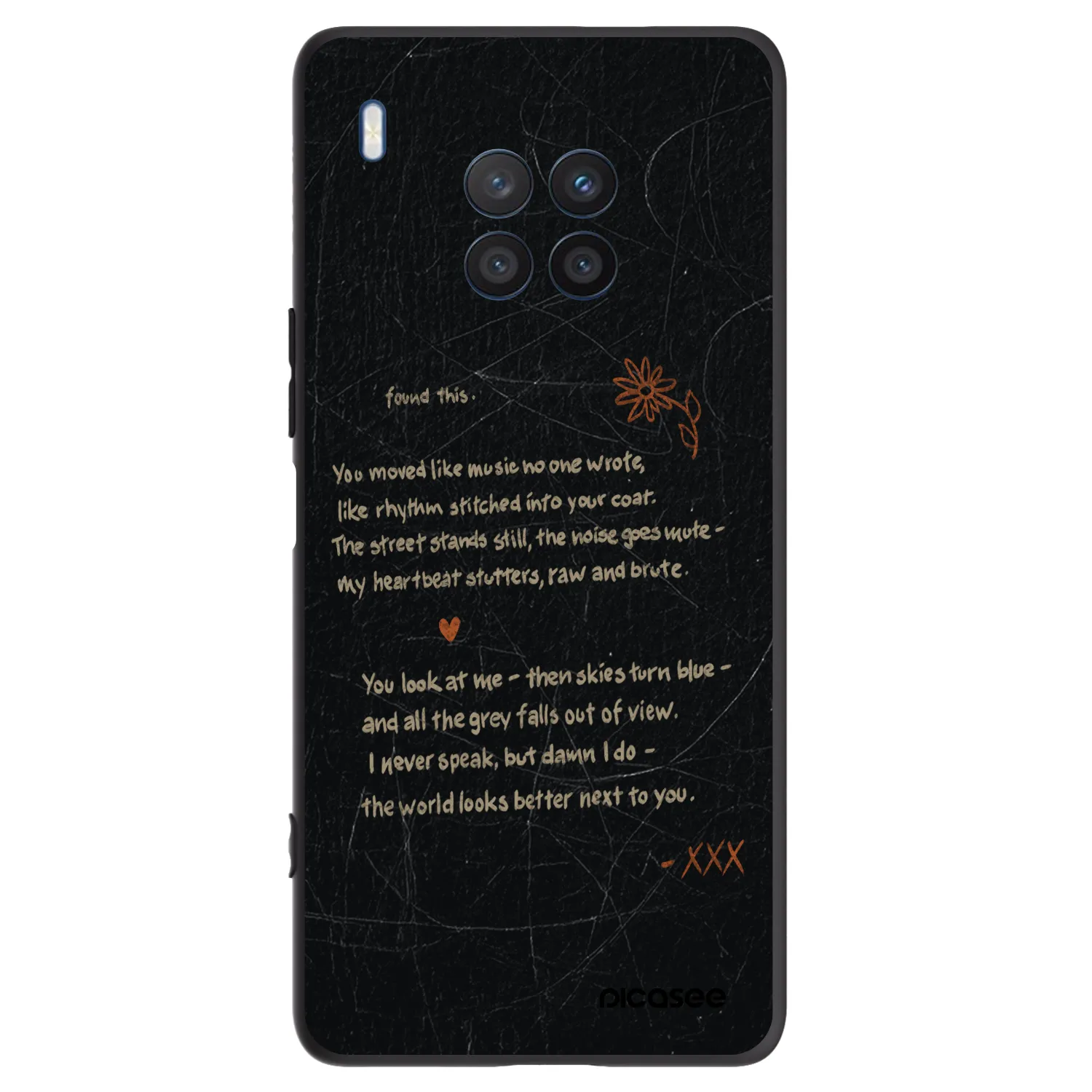 Picasee crna silikonska maskica za Honor 50 Lite - POET