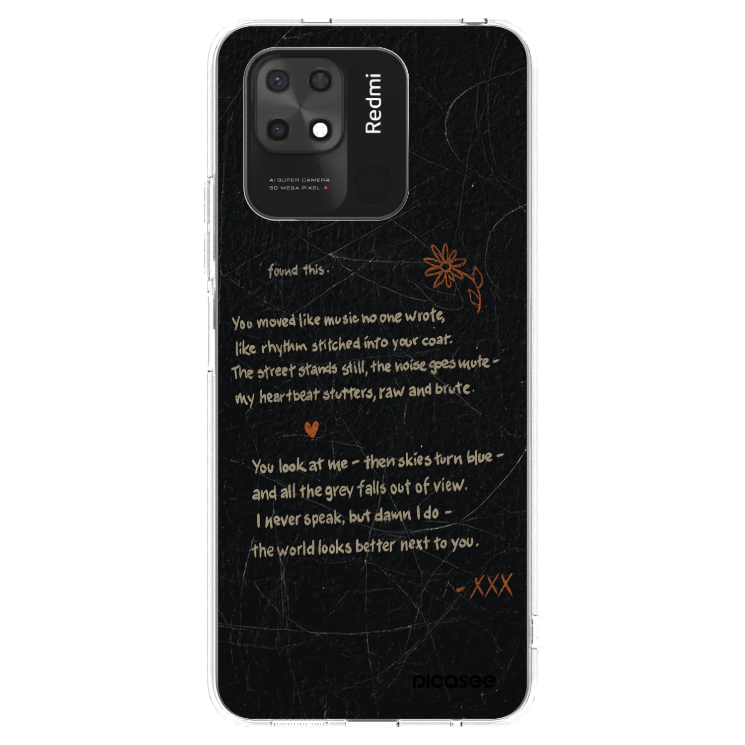 Picasee silikonska prozirna maskica za Xiaomi Redmi 10C - POET