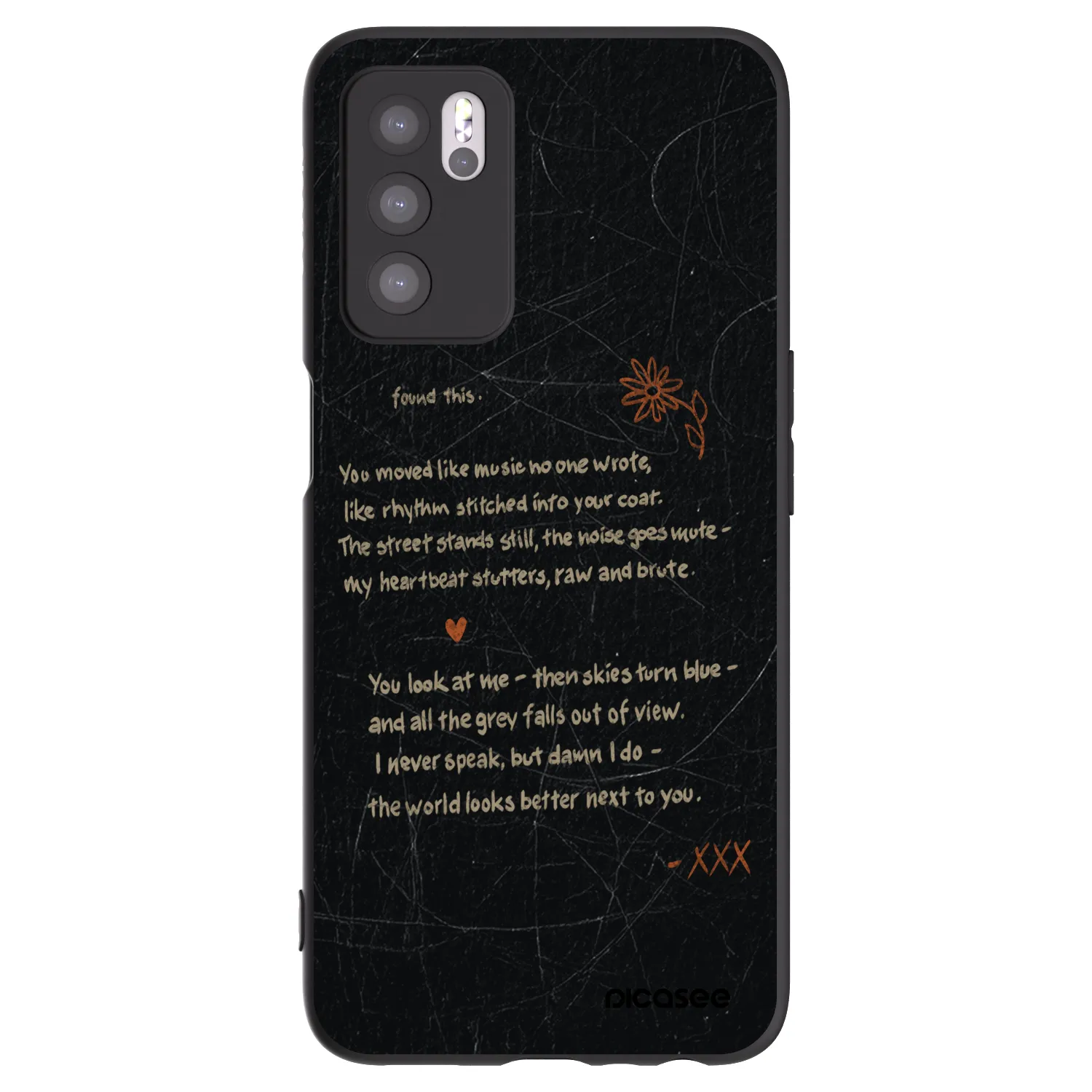 Picasee crna silikonska maskica za OPPO A16s - POET