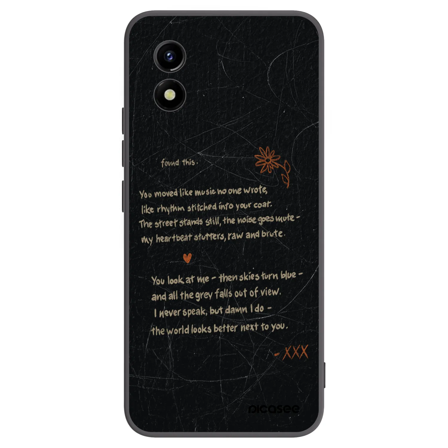 Picasee crna silikonska maskica za Vivo Y01 - POET