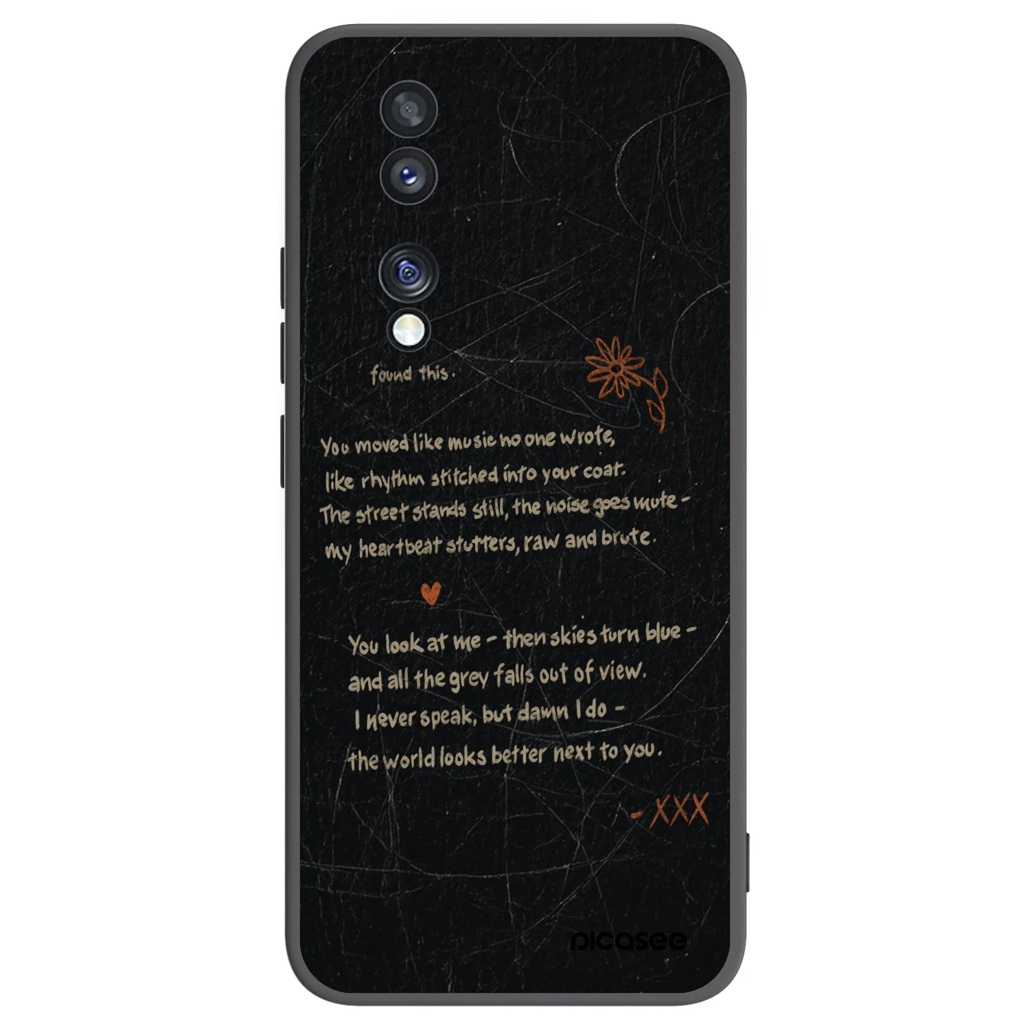 Picasee crna silikonska maskica za Honor 70 - POET