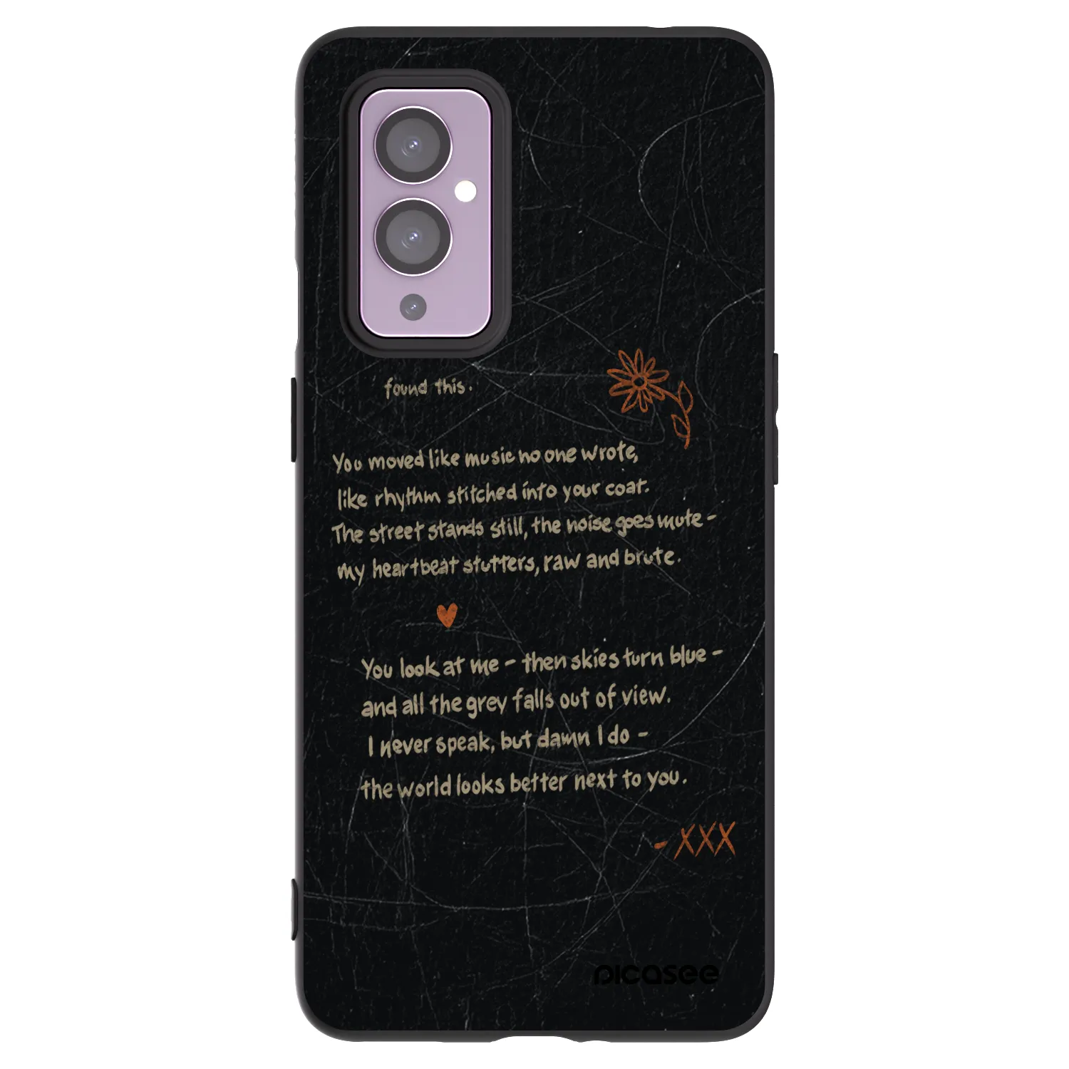 Picasee crna silikonska maskica za OnePlus 9 - POET