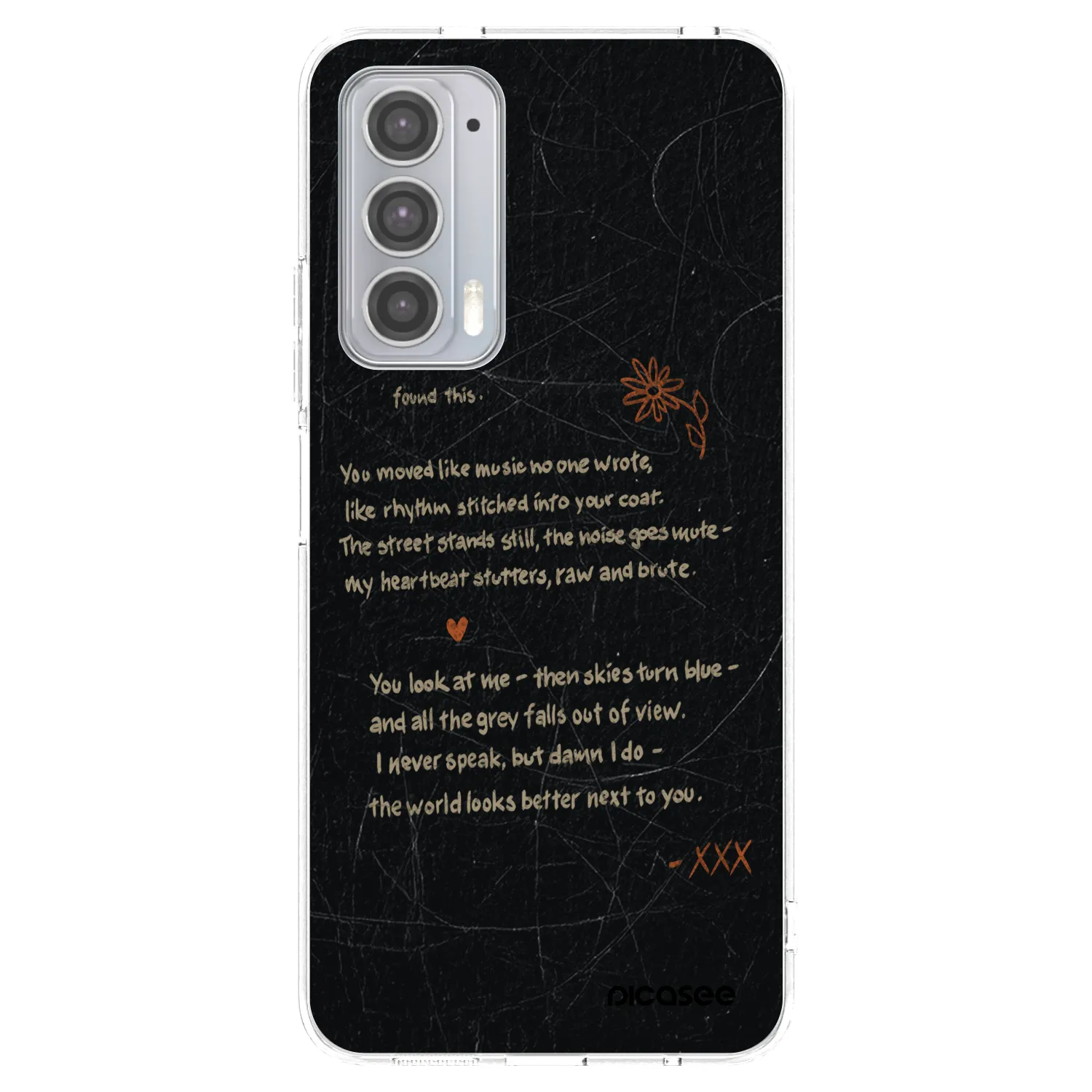 Picasee silikonska prozirna maskica za Motorola Edge 20 - POET