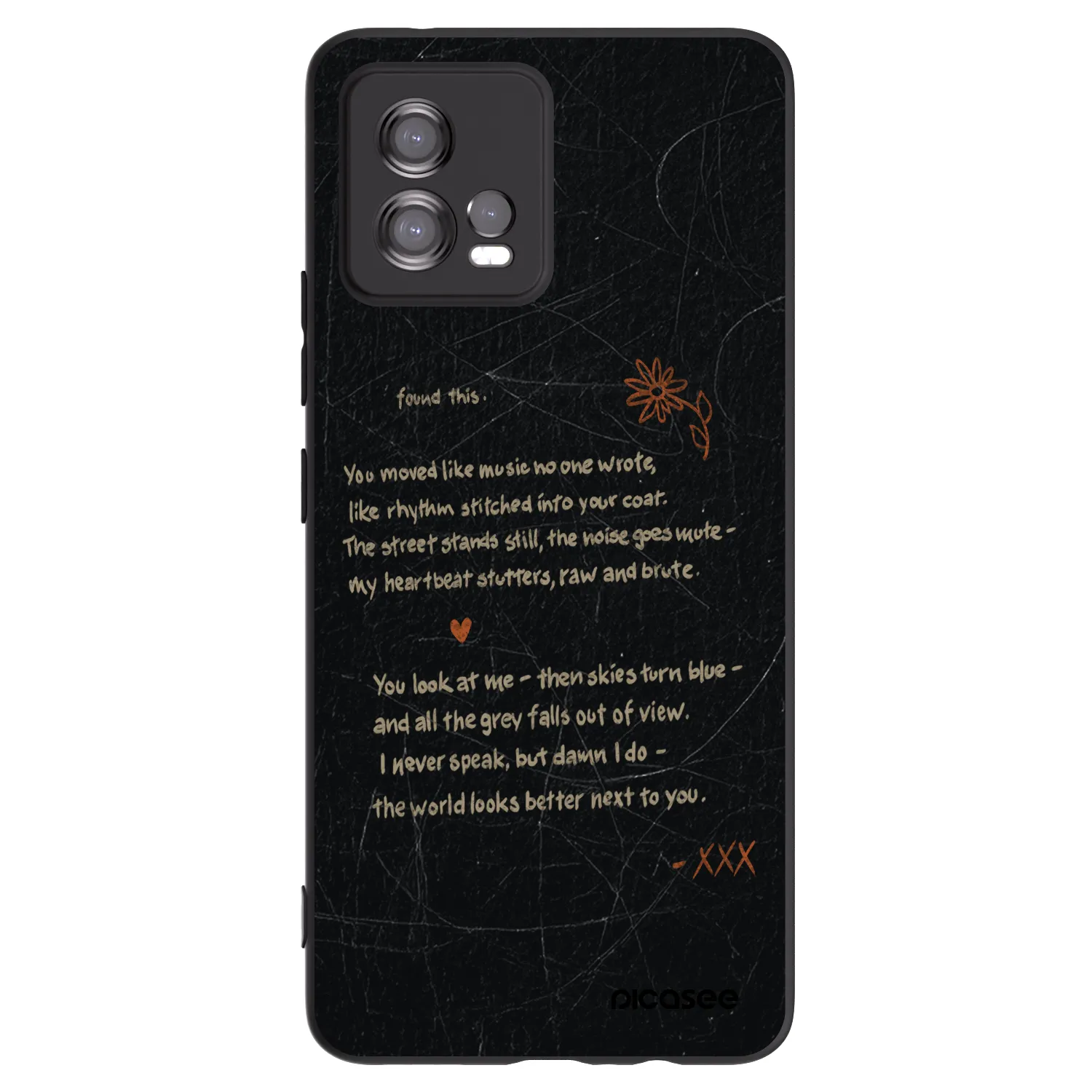 Picasee crna silikonska maskica za Motorola Moto G72 - POET