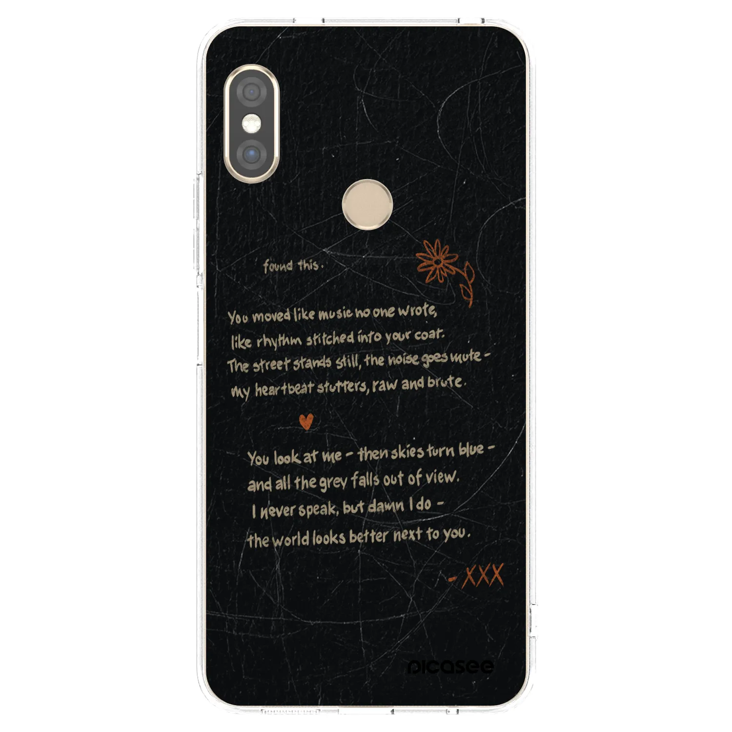 Picasee silikonska prozirna maskica za Xiaomi Redmi Note 5 Global - POET