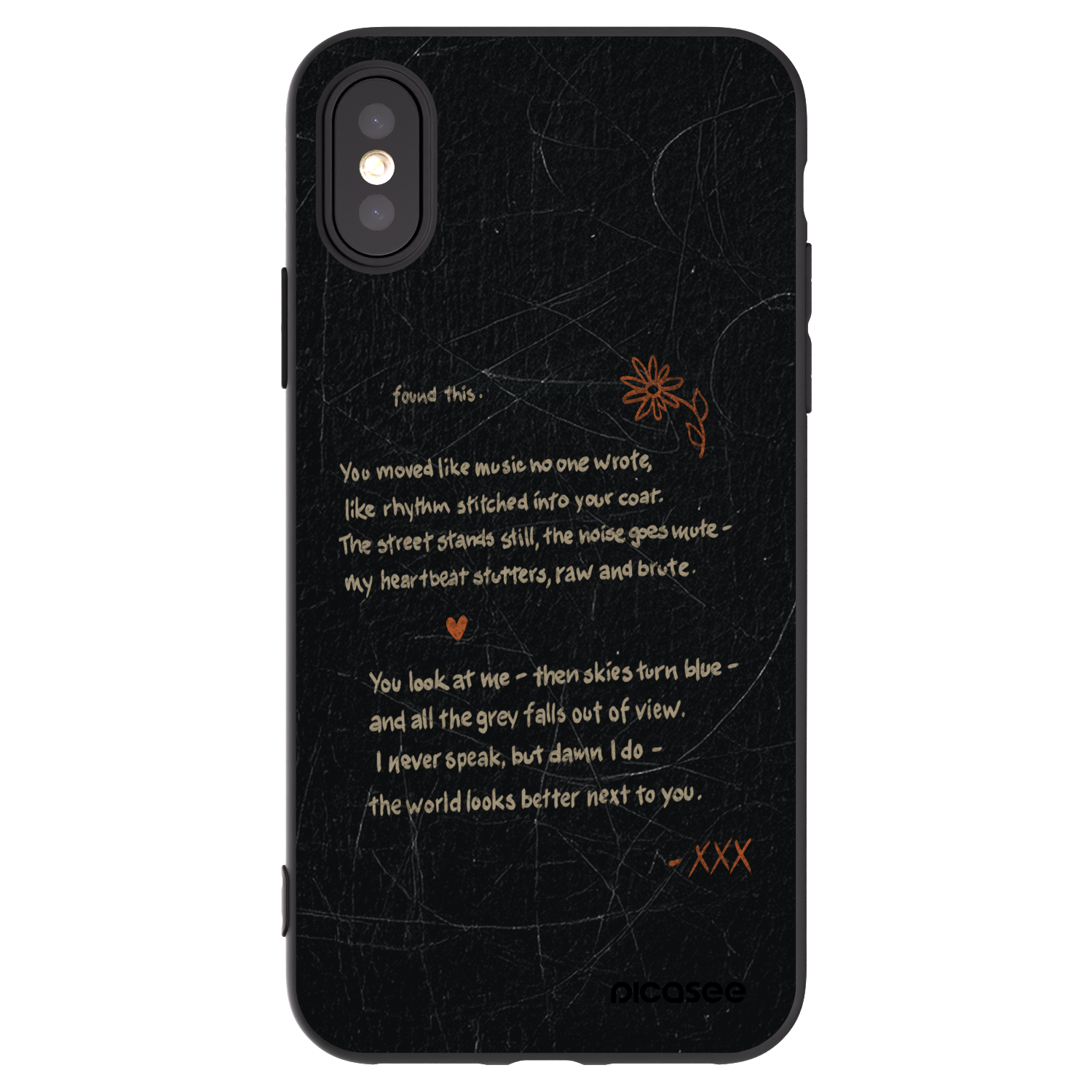 Picasee crna silikonska maskica za Apple iPhone X/XS - POET