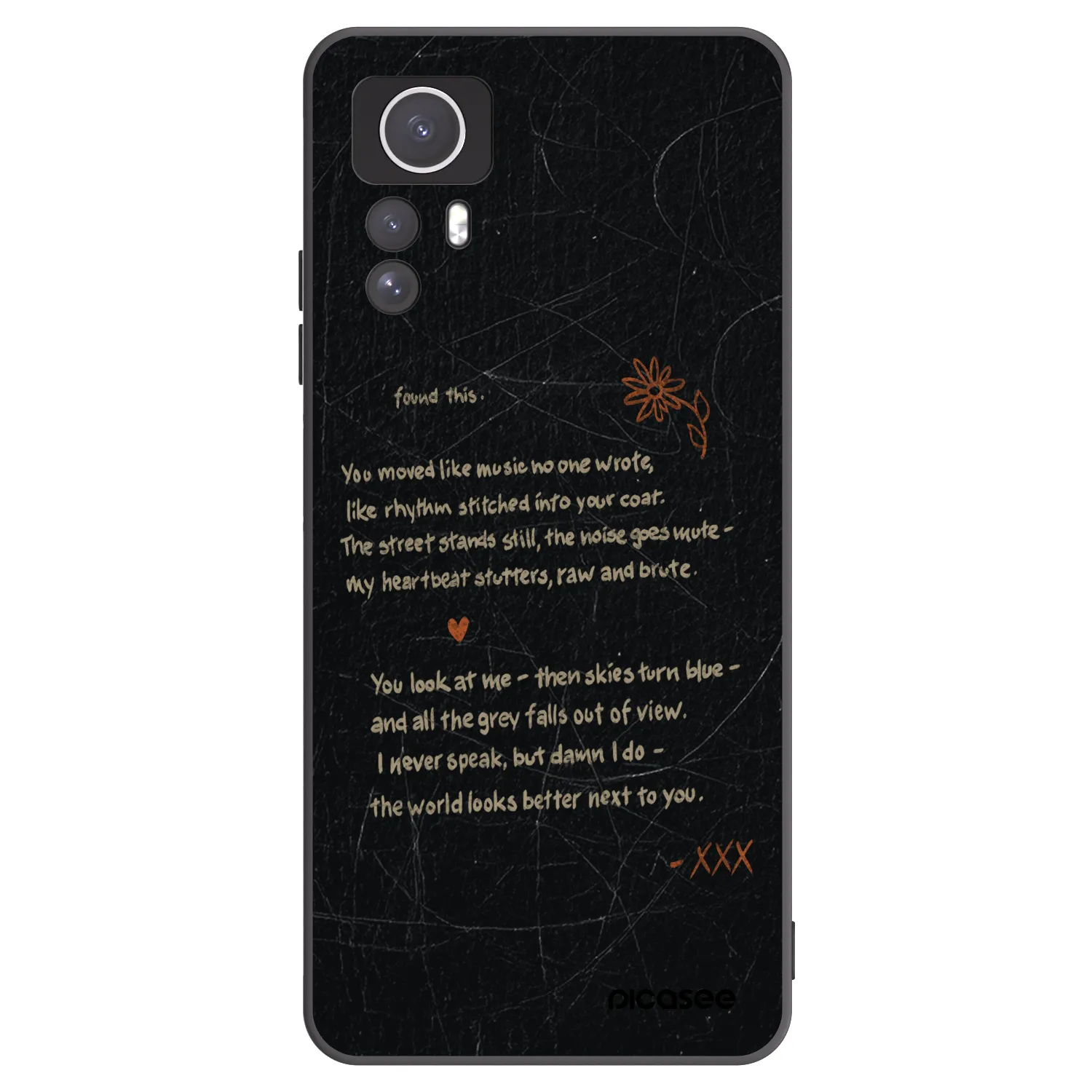 Picasee crna silikonska maskica za Xiaomi Redmi Note 12S - POET