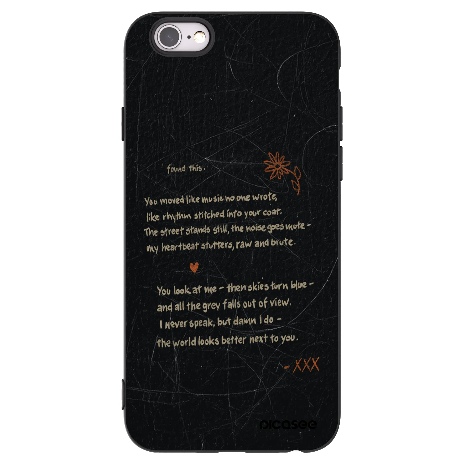 Picasee crna silikonska maskica za Apple iPhone 6/6S - POET