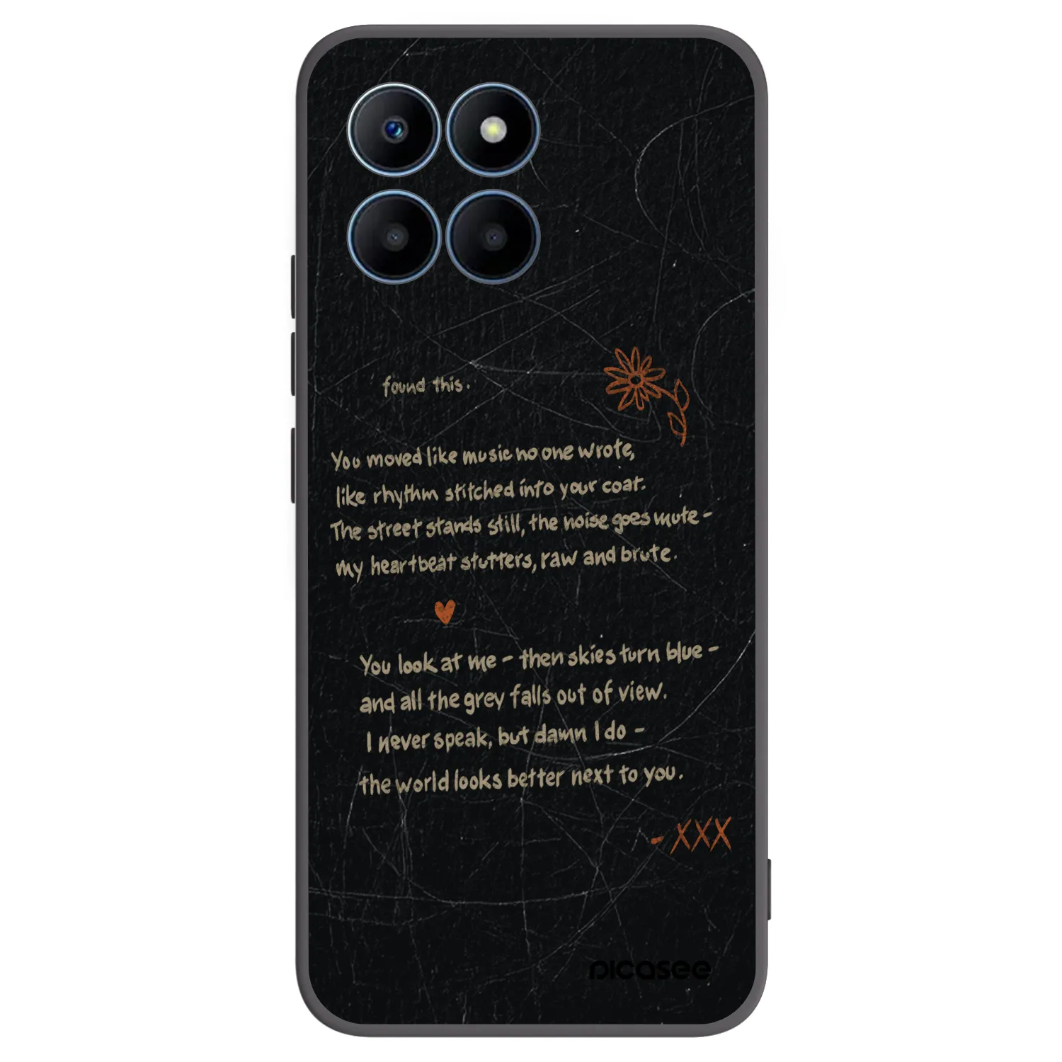 Picasee crna silikonska maskica za Honor 70 Lite - POET