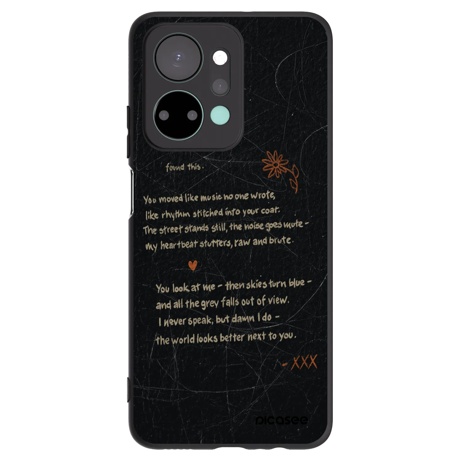 Picasee crna silikonska maskica za Honor X7a - POET