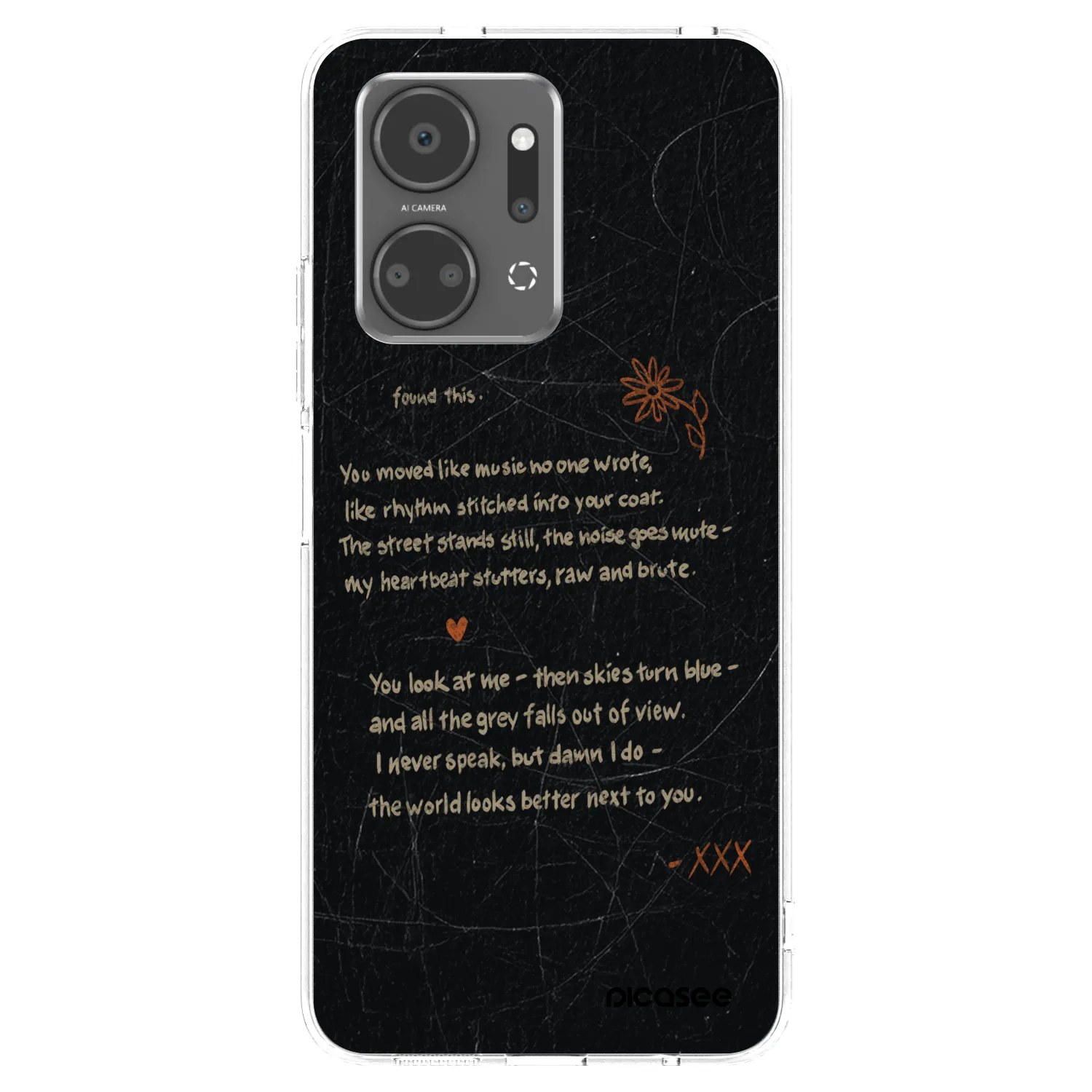 Picasee silikonska prozirna maskica za Honor X7a - POET