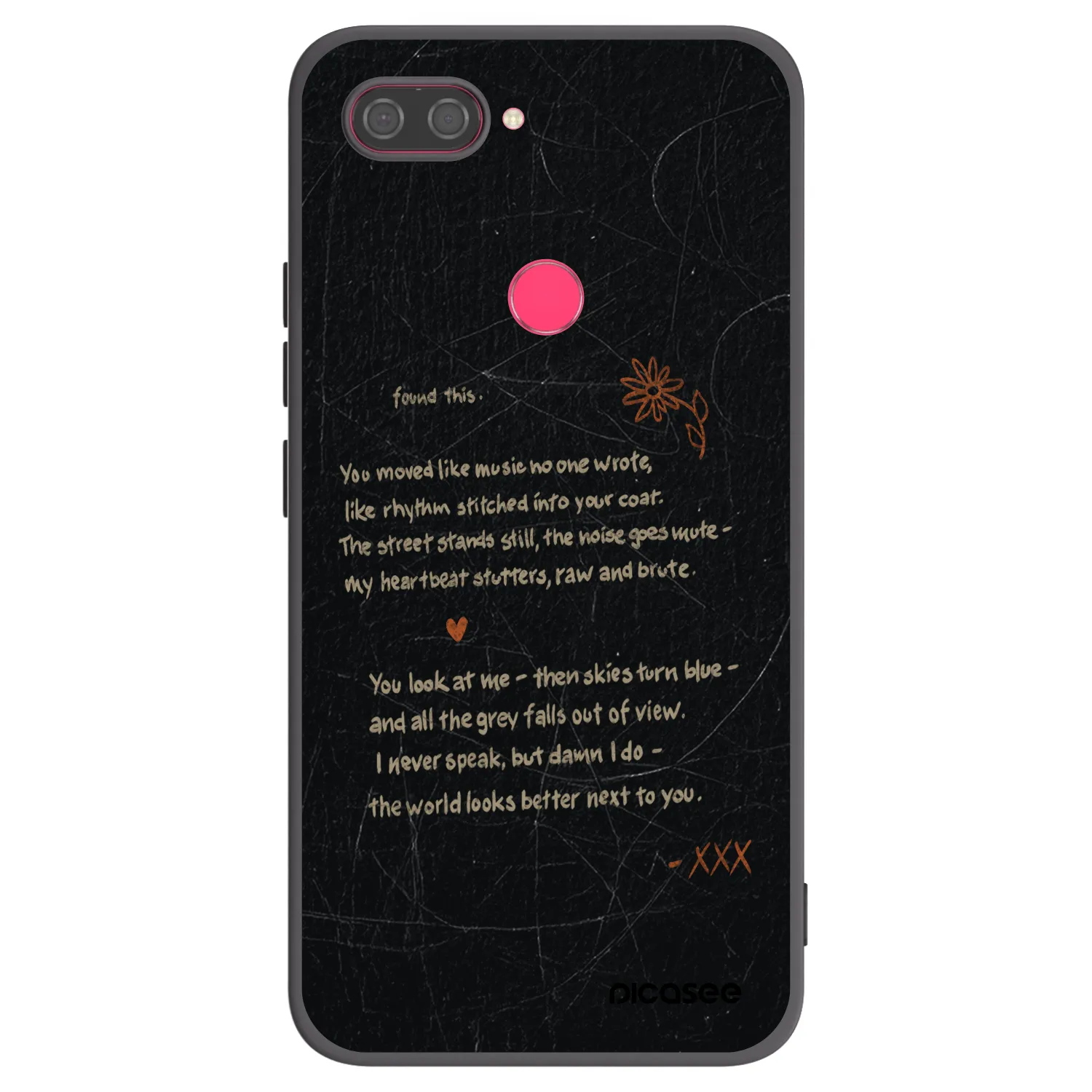 Picasee crna silikonska maskica za Xiaomi Mi 8 Lite - POET