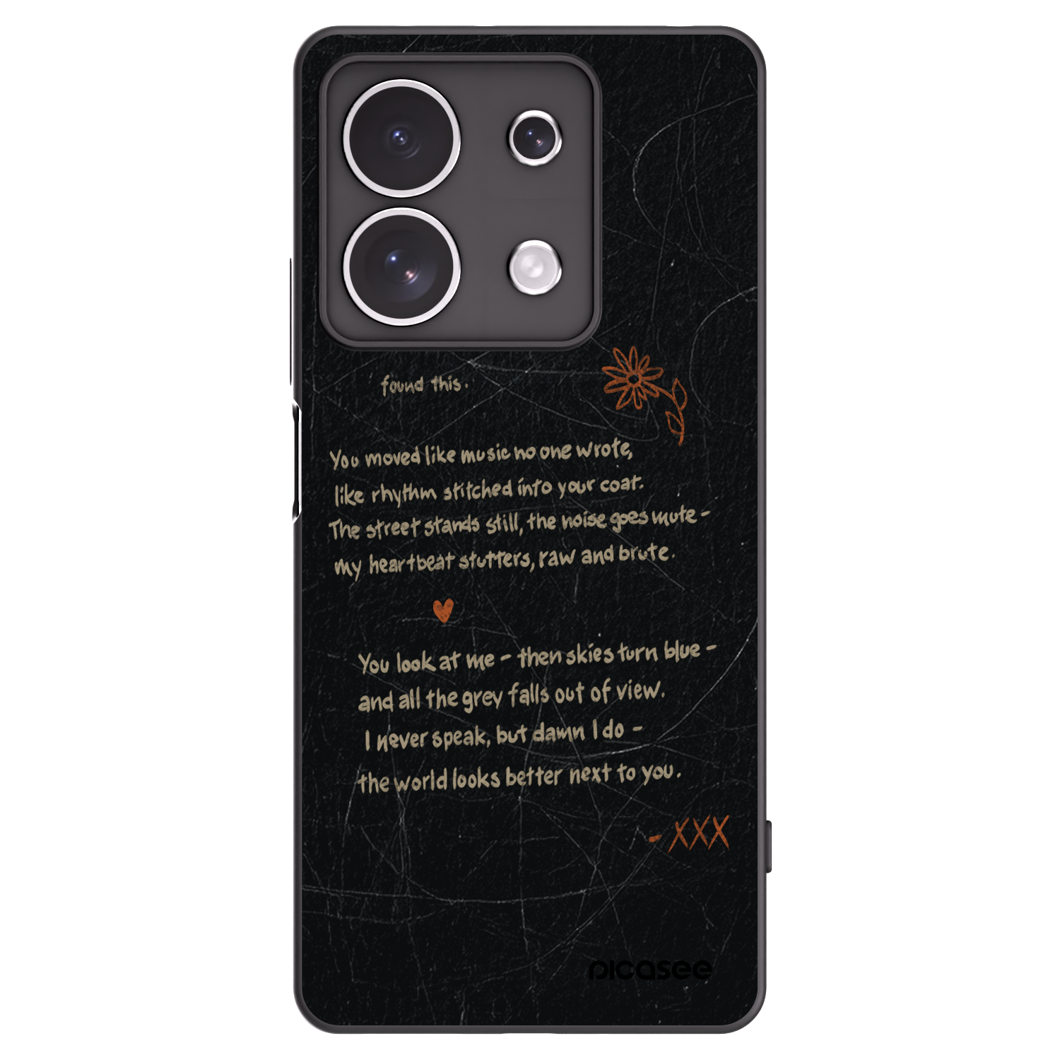 Picasee crna silikonska maskica za Xiaomi Redmi Note 13 4G - POET