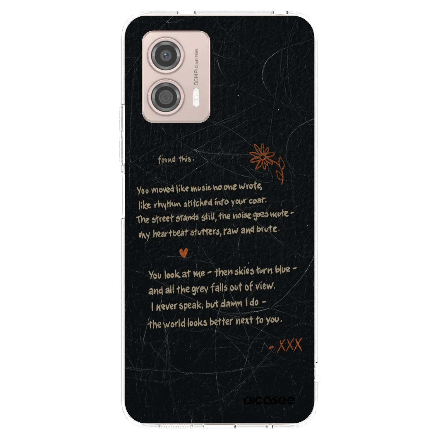 Picasee silikonska prozirna maskica za Motorola Moto G53 5G - POET