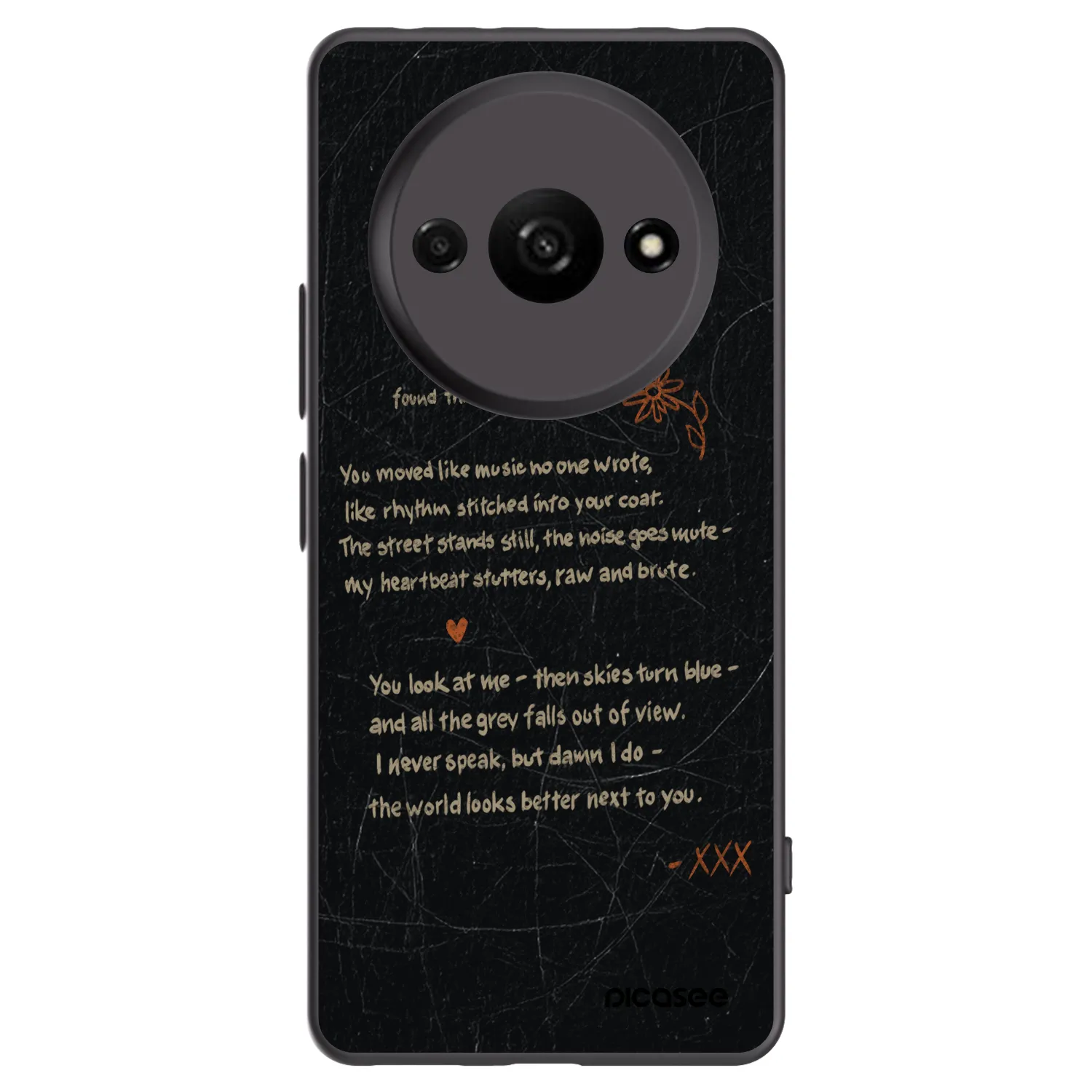 Picasee crna silikonska maskica za Xiaomi Redmi A3 - POET