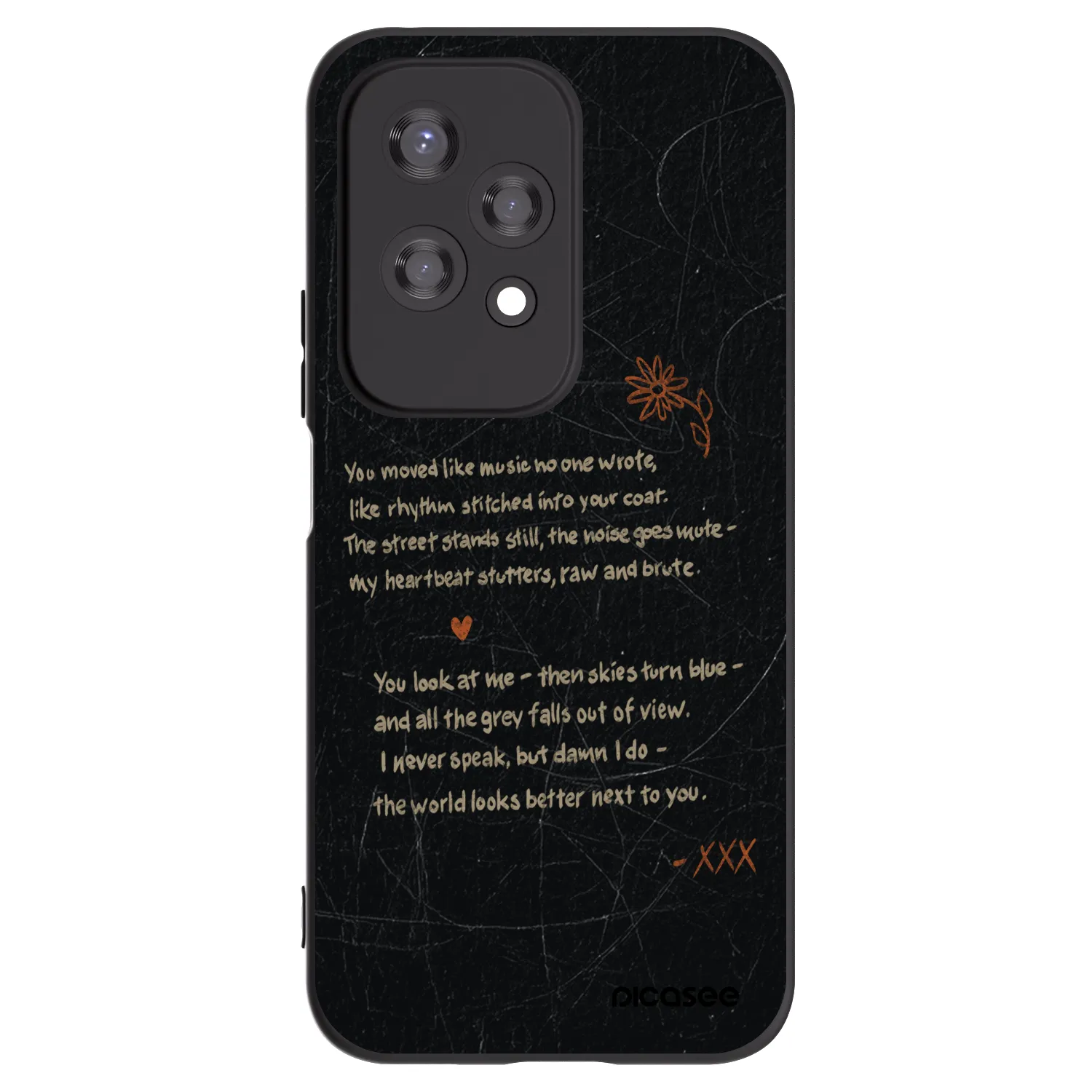 Picasee crna silikonska maskica za Honor 200 Lite - POET