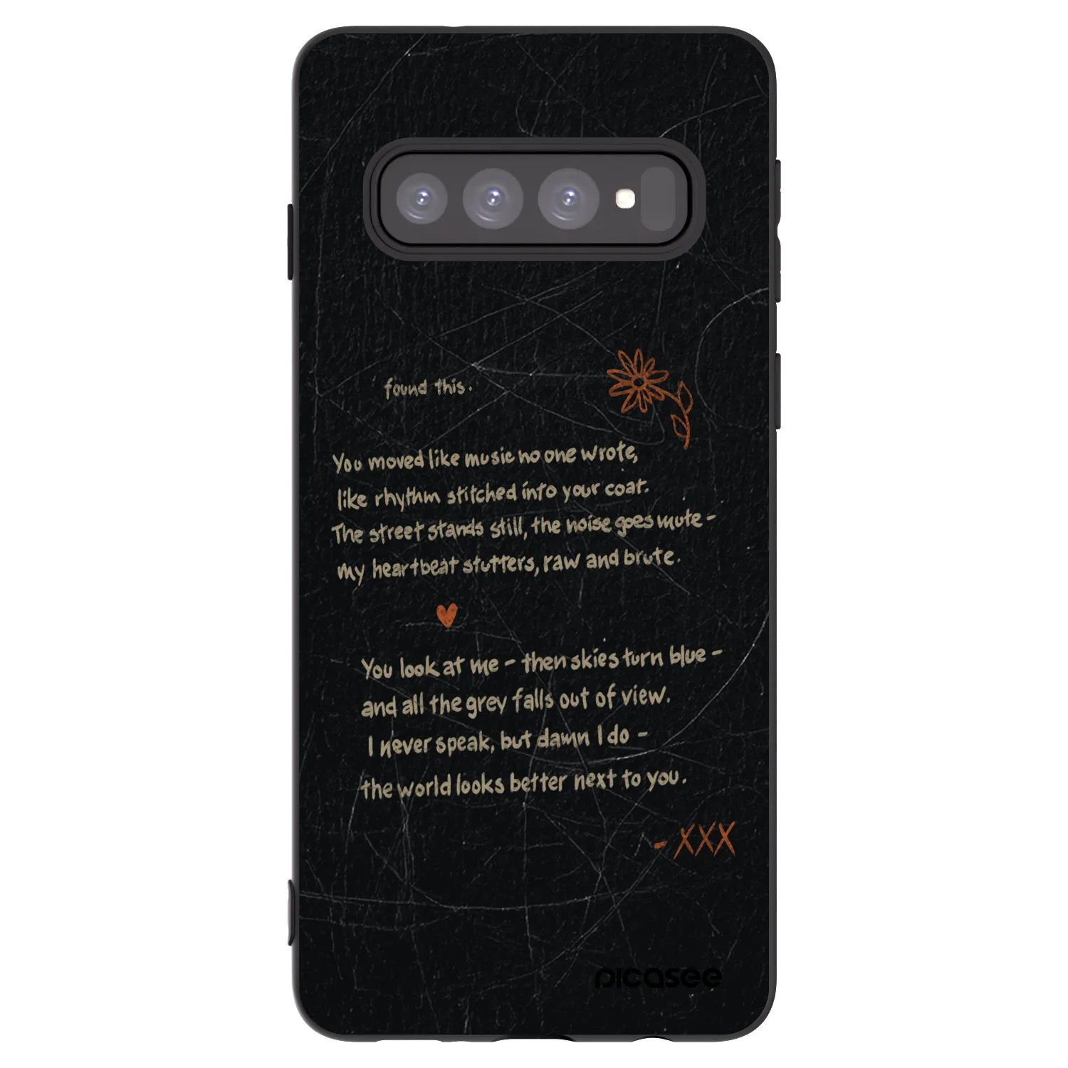 Picasee crna silikonska maskica za Samsung Galaxy S10 G973 - POET