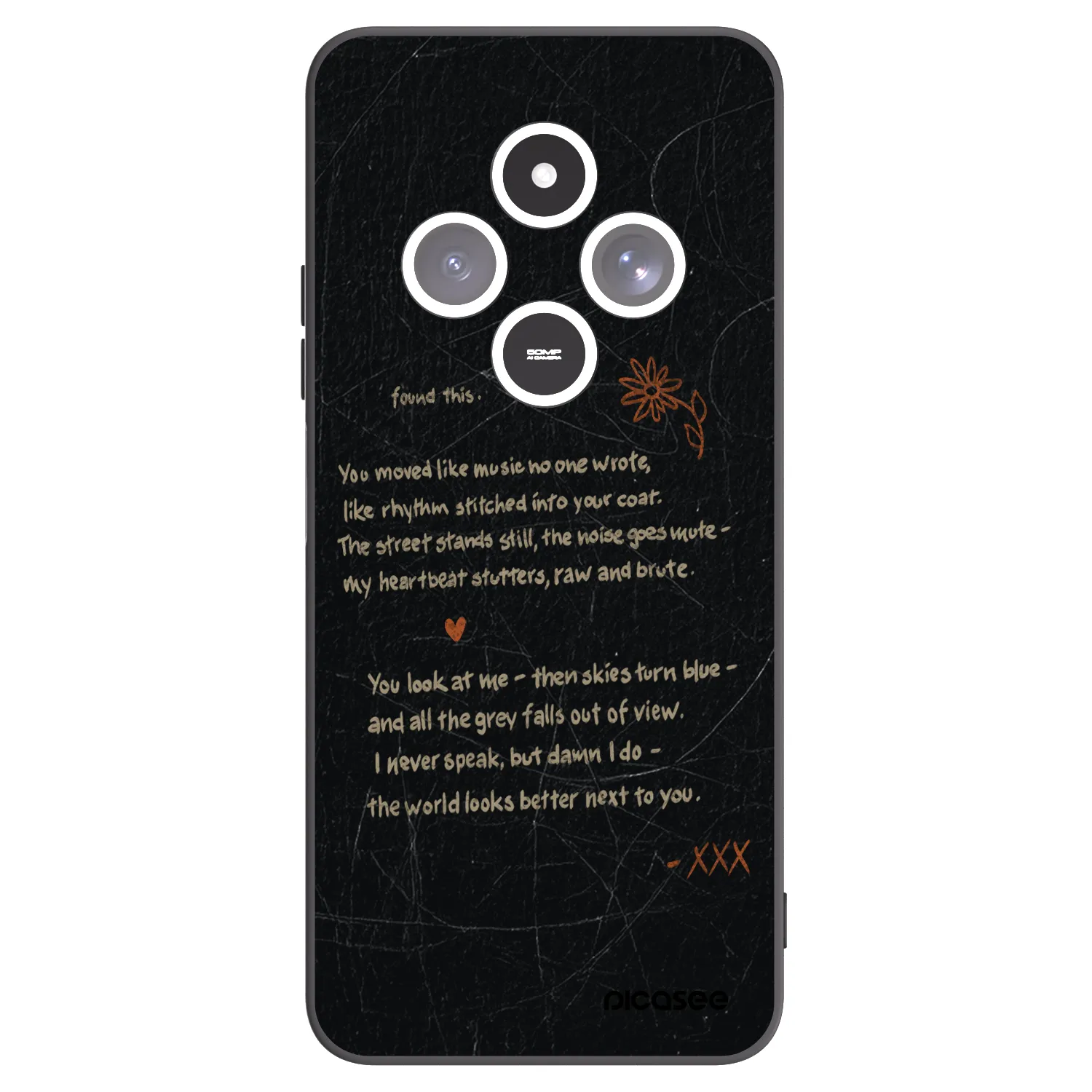 Picasee crna silikonska maskica za Xiaomi Redmi 14C - POET
