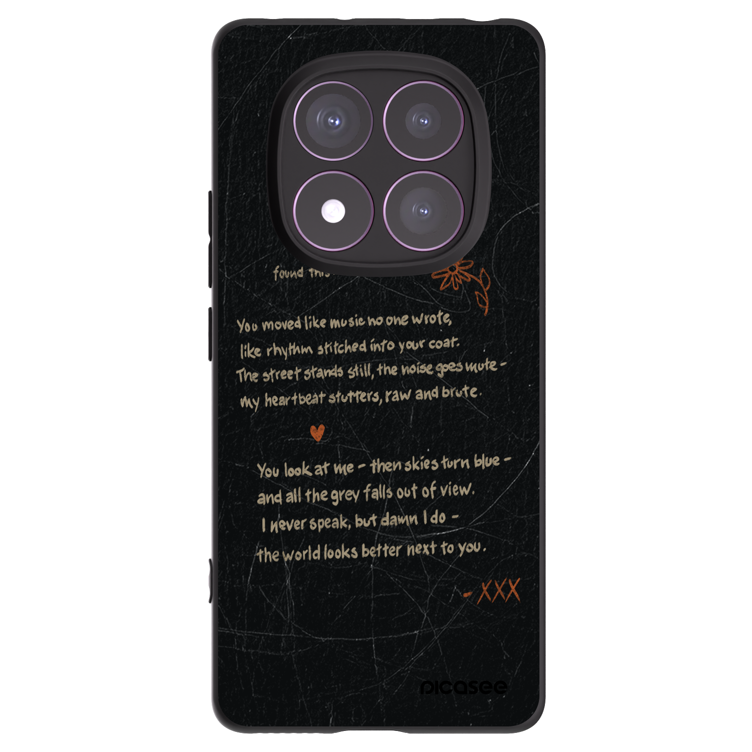 Picasee crna silikonska maskica za Xiaomi Redmi Note 14 Pro 4G - POET