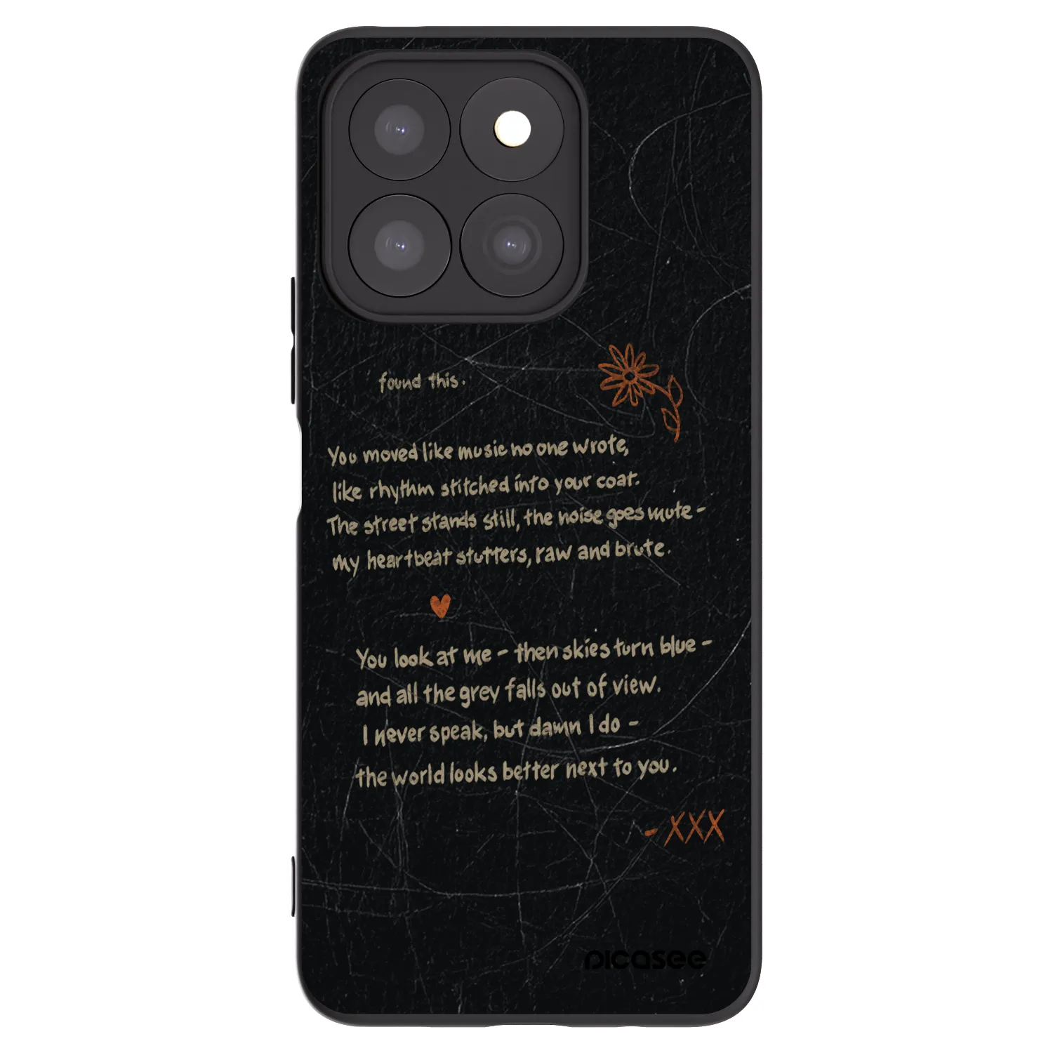 Picasee crna silikonska maskica za Honor X8c - POET