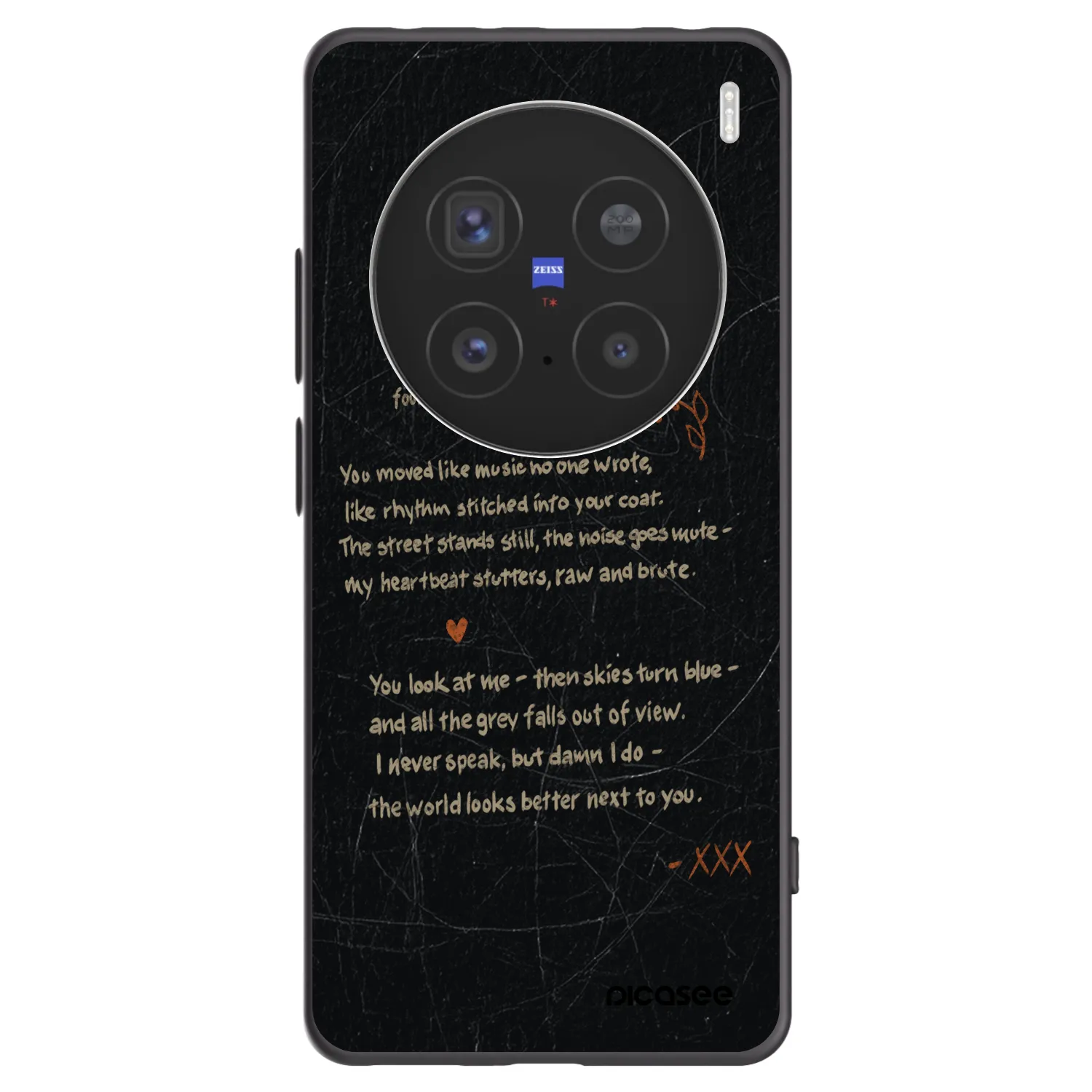 Picasee crna silikonska maskica za Vivo X200 Pro - POET