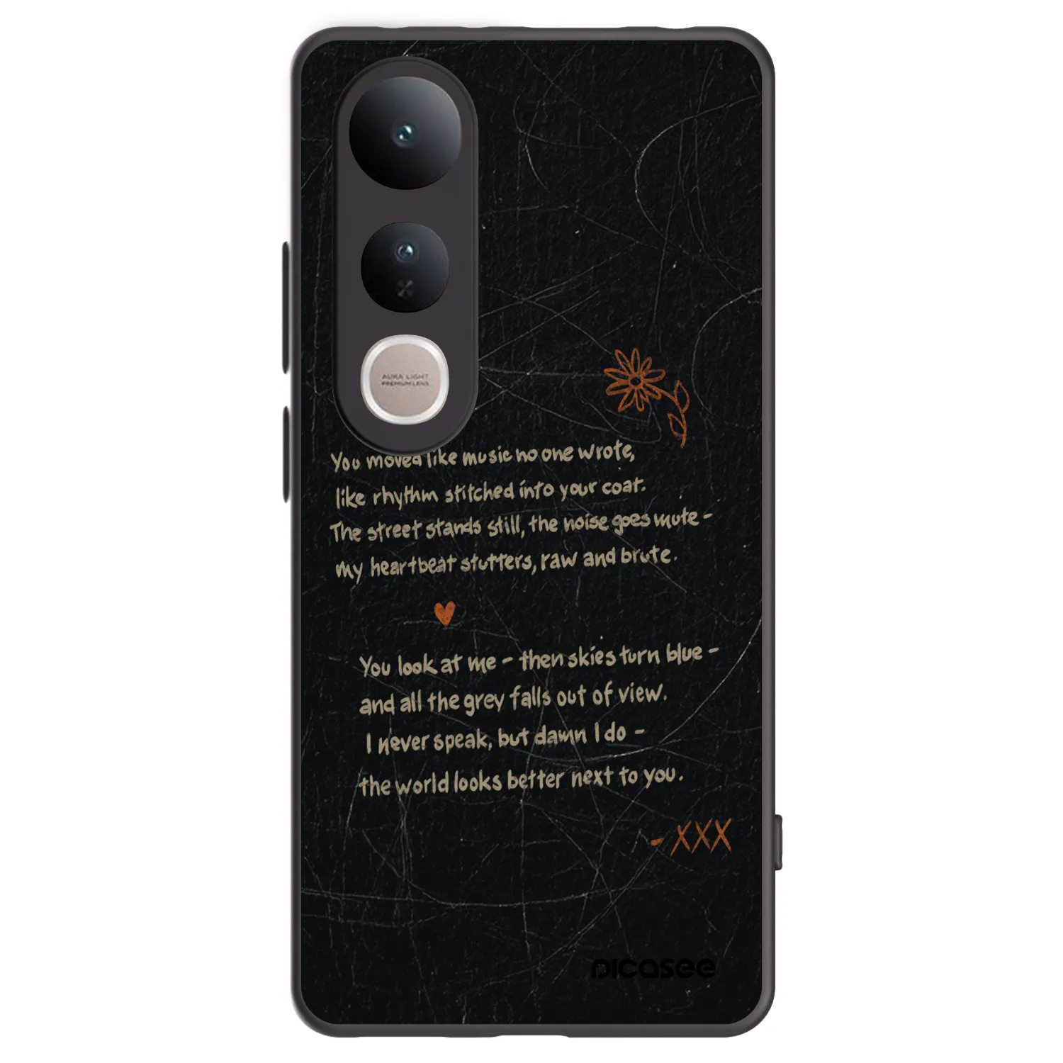 Picasee crna silikonska maskica za Vivo V50 Lite 5G - POET