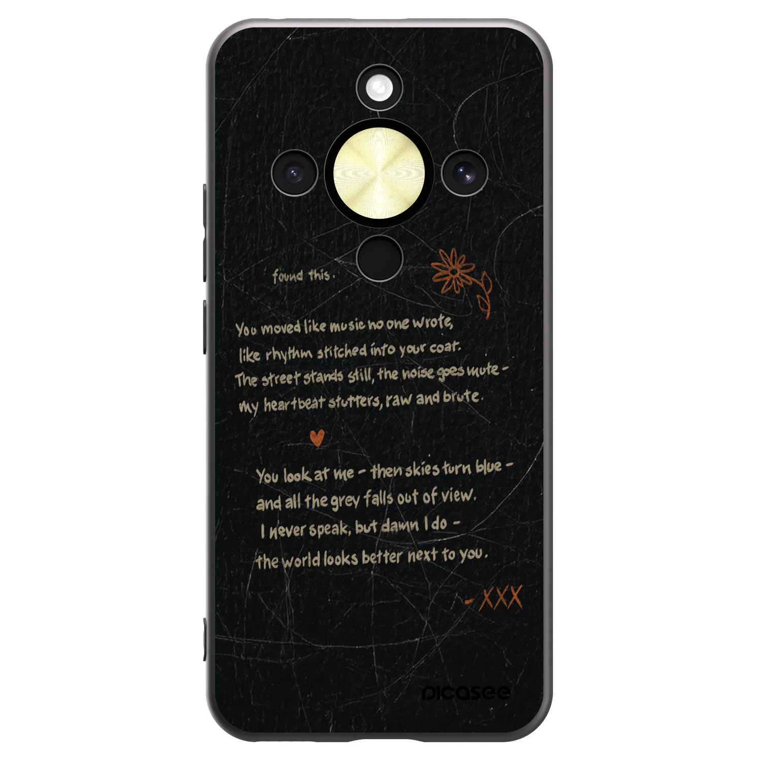 Picasee crna silikonska maskica za Honor Magic8 Lite 5G - POET