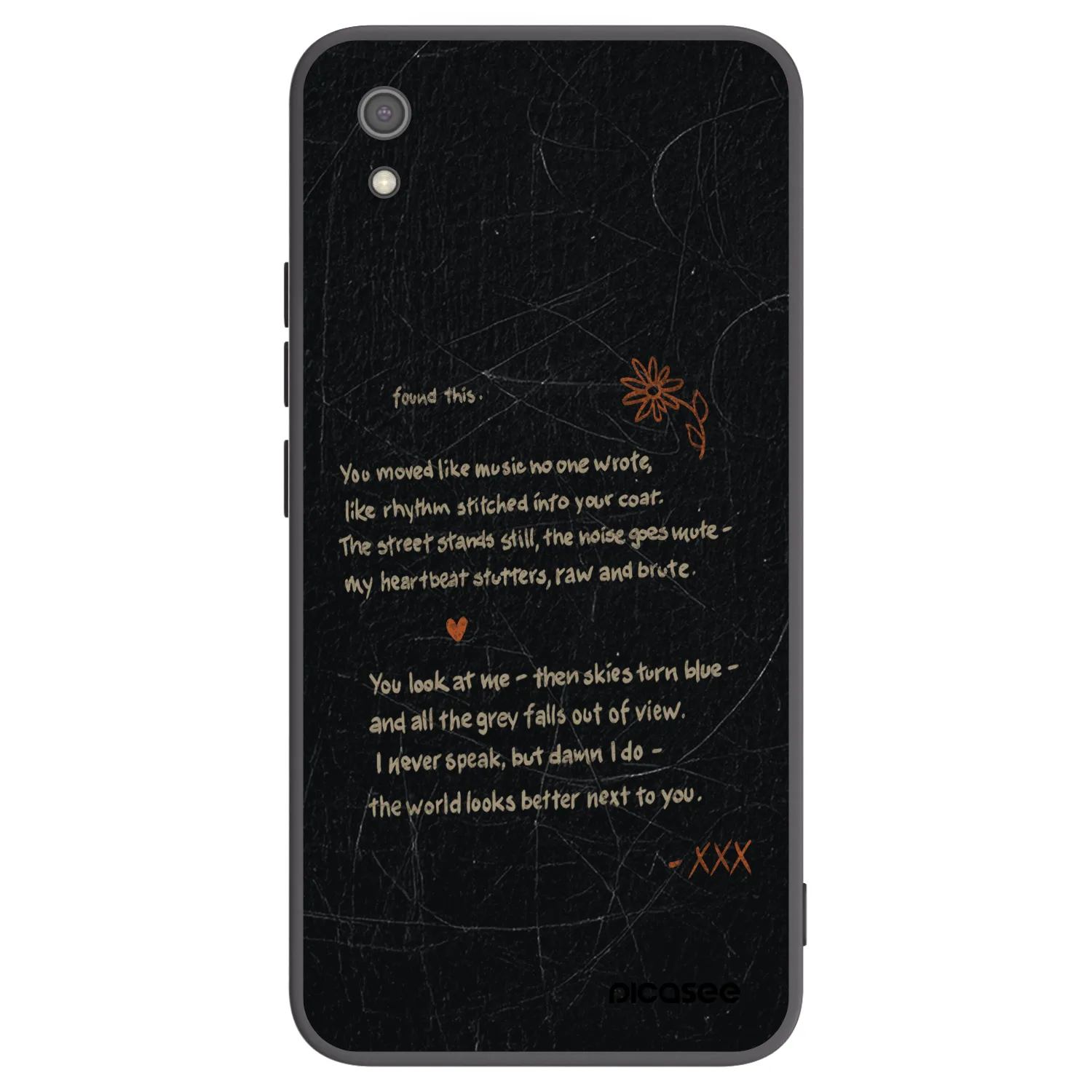 Picasee crna silikonska maskica za Xiaomi Redmi 7A - POET