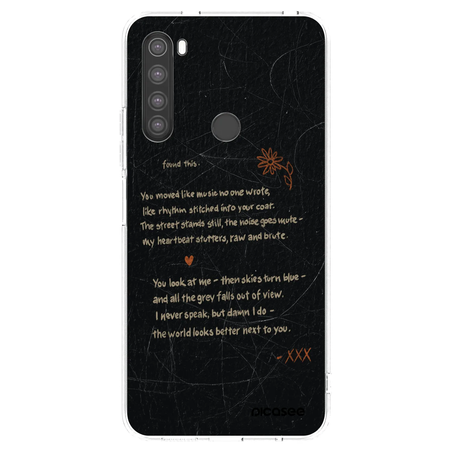 Picasee silikonska prozirna maskica za Xiaomi Redmi Note 8 - POET