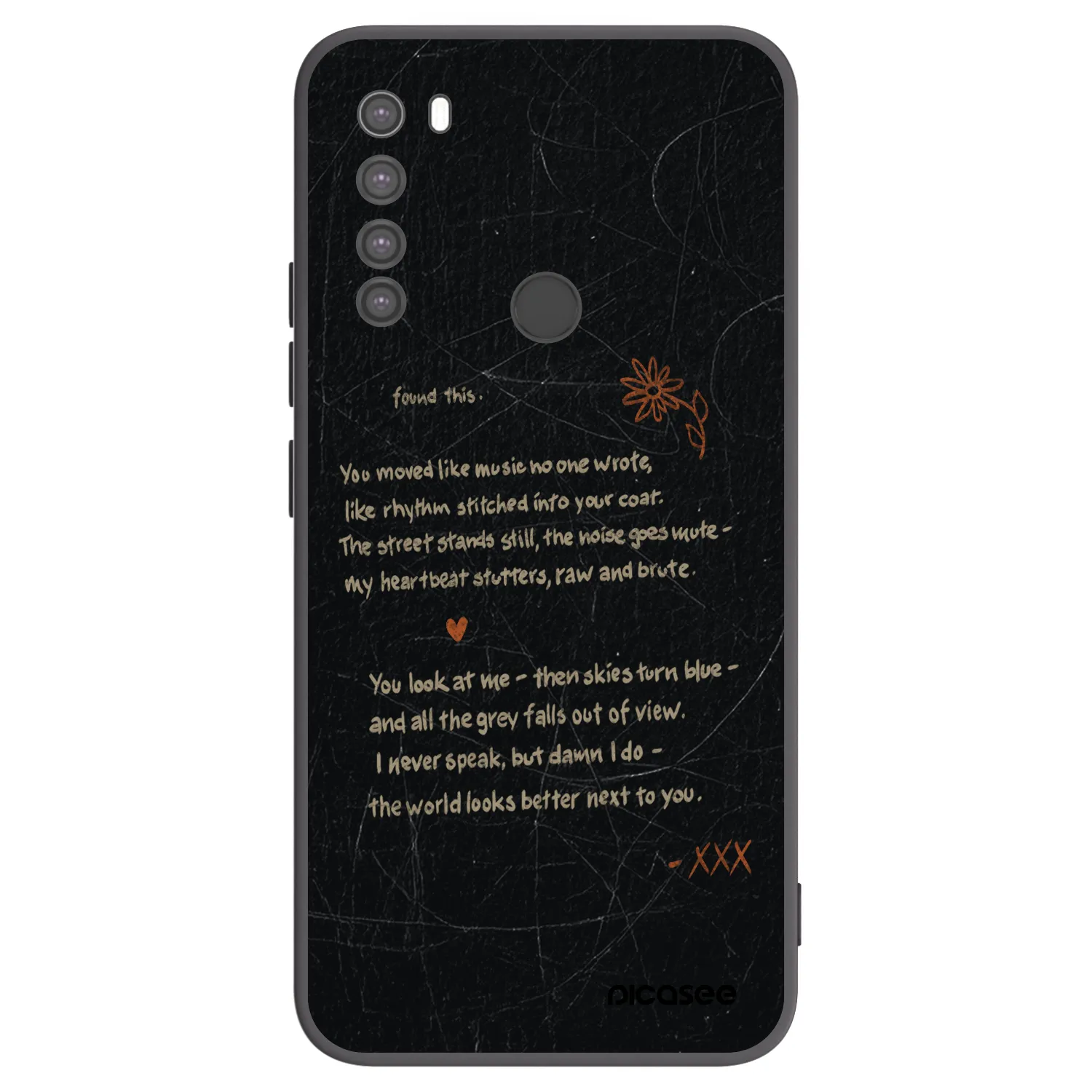 Picasee crna silikonska maskica za Xiaomi Redmi Note 8 - POET