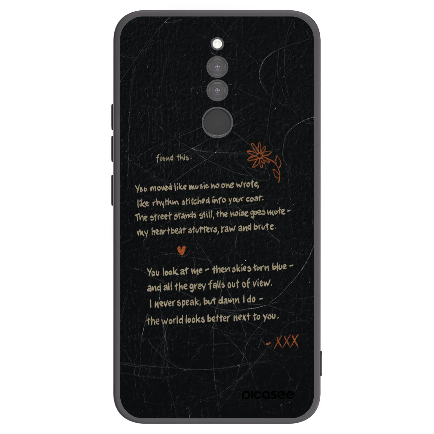 Picasee crna silikonska maskica za Xiaomi Redmi 8 - POET