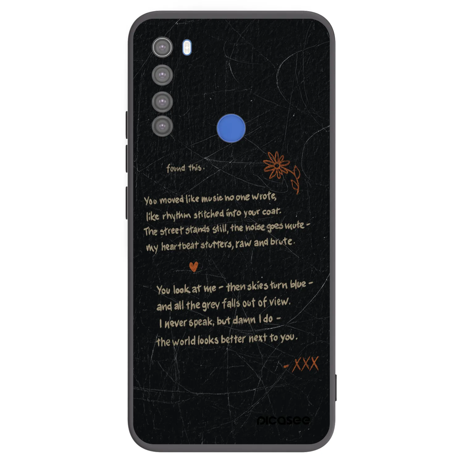 Picasee crna silikonska maskica za Xiaomi Redmi Note 8T - POET