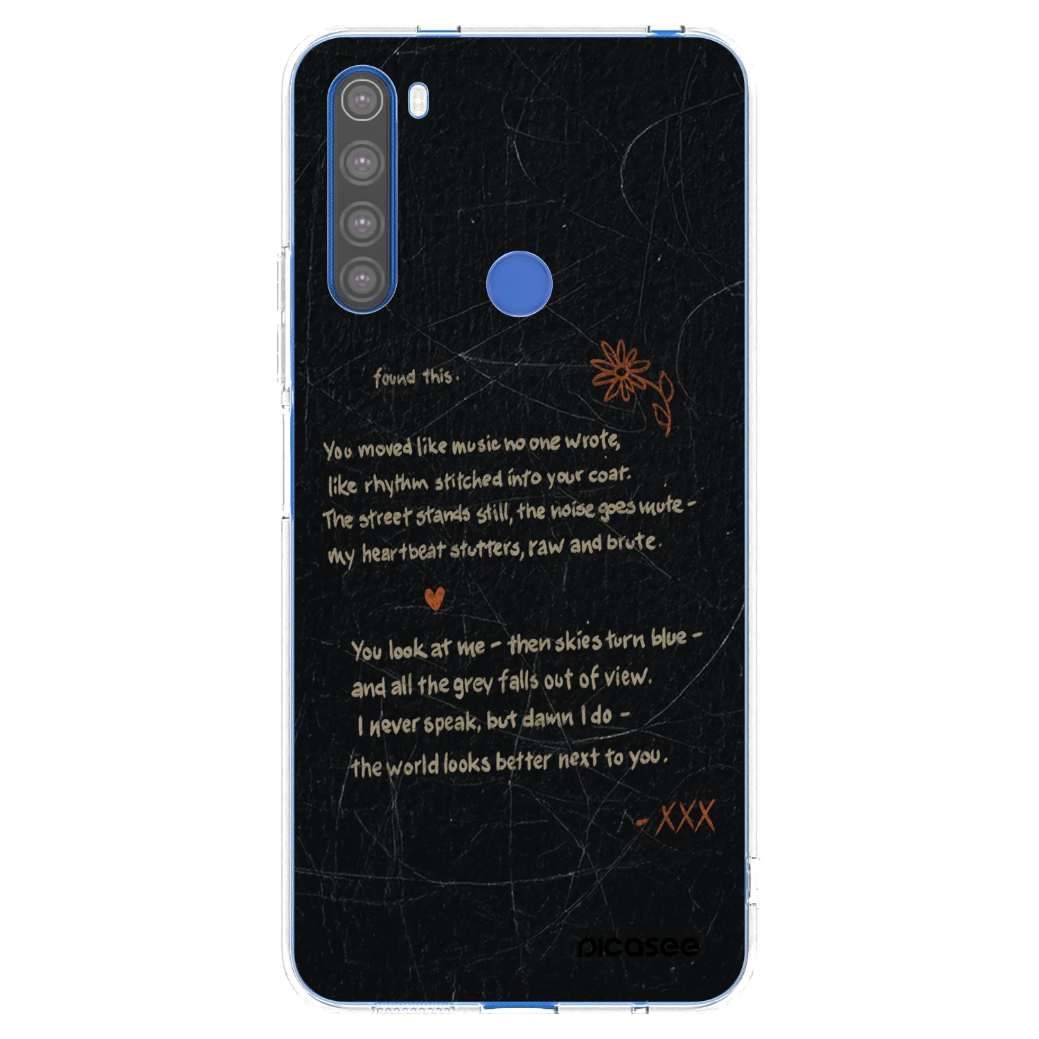 Picasee silikonska prozirna maskica za Xiaomi Redmi Note 8T - POET