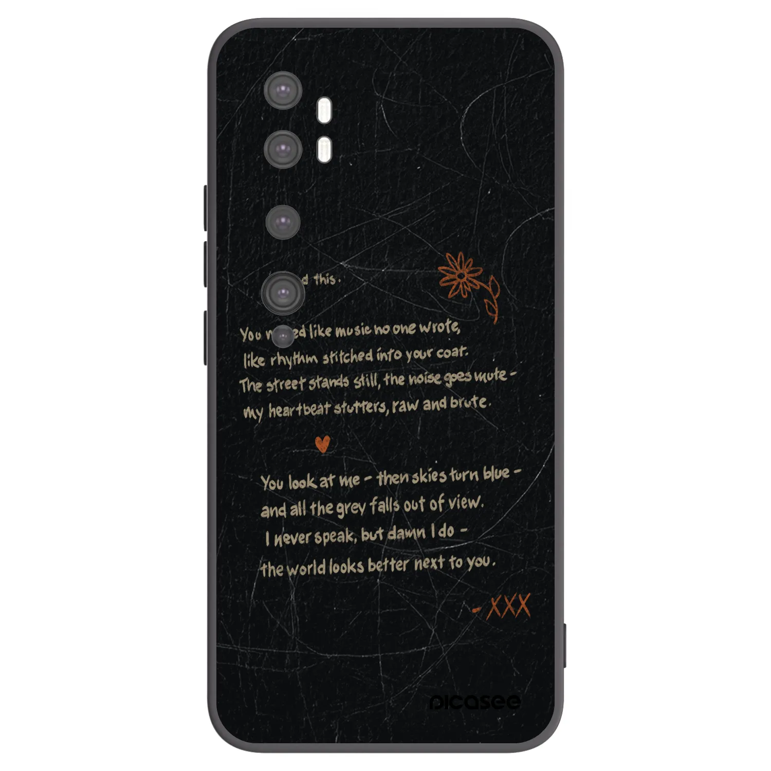 Picasee crna silikonska maskica za Xiaomi Mi Note 10 (Pro) - POET