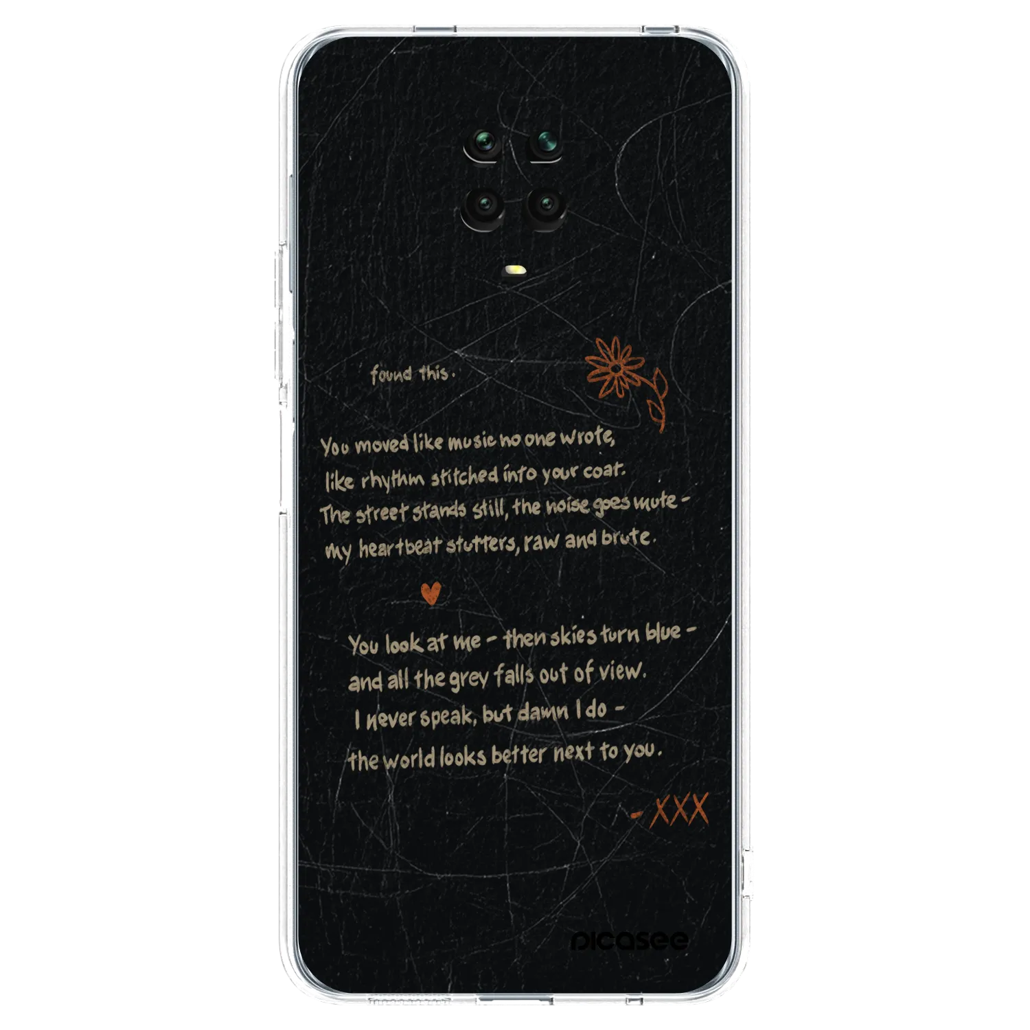 Picasee silikonska prozirna maskica za Xiaomi Redmi Note 9 Pro - POET
