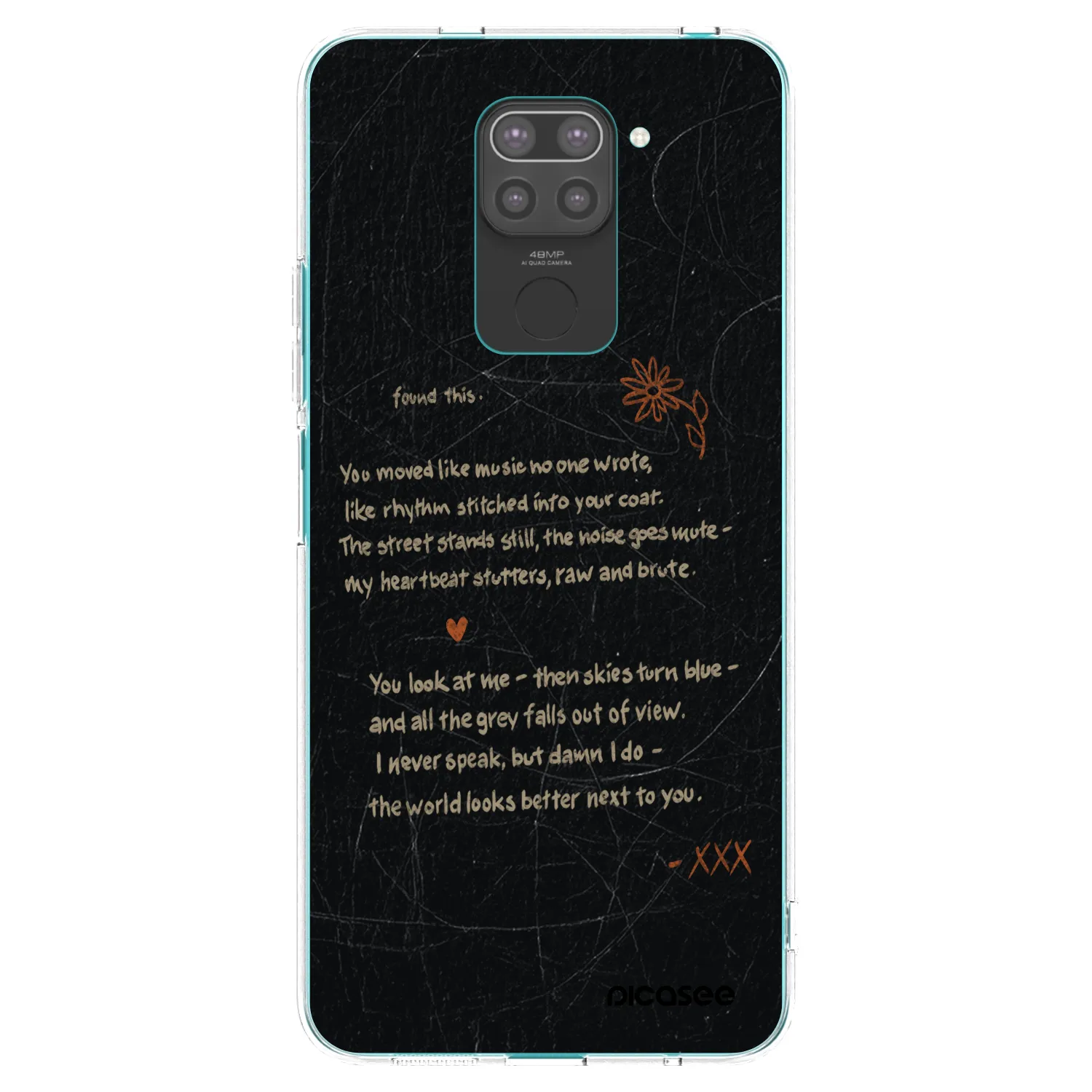 Picasee crna silikonska maskica za Xiaomi Redmi Note 9 - POET