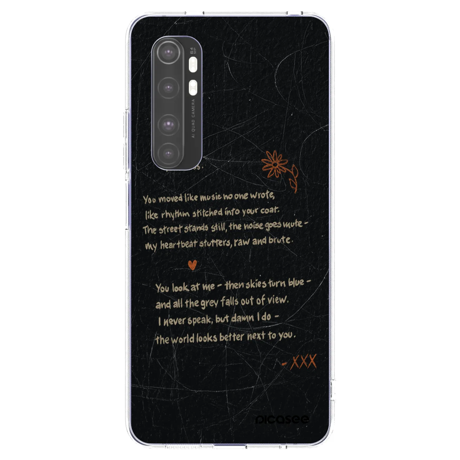 Picasee silikonska prozirna maskica za Xiaomi Mi Note 10 Lite - POET